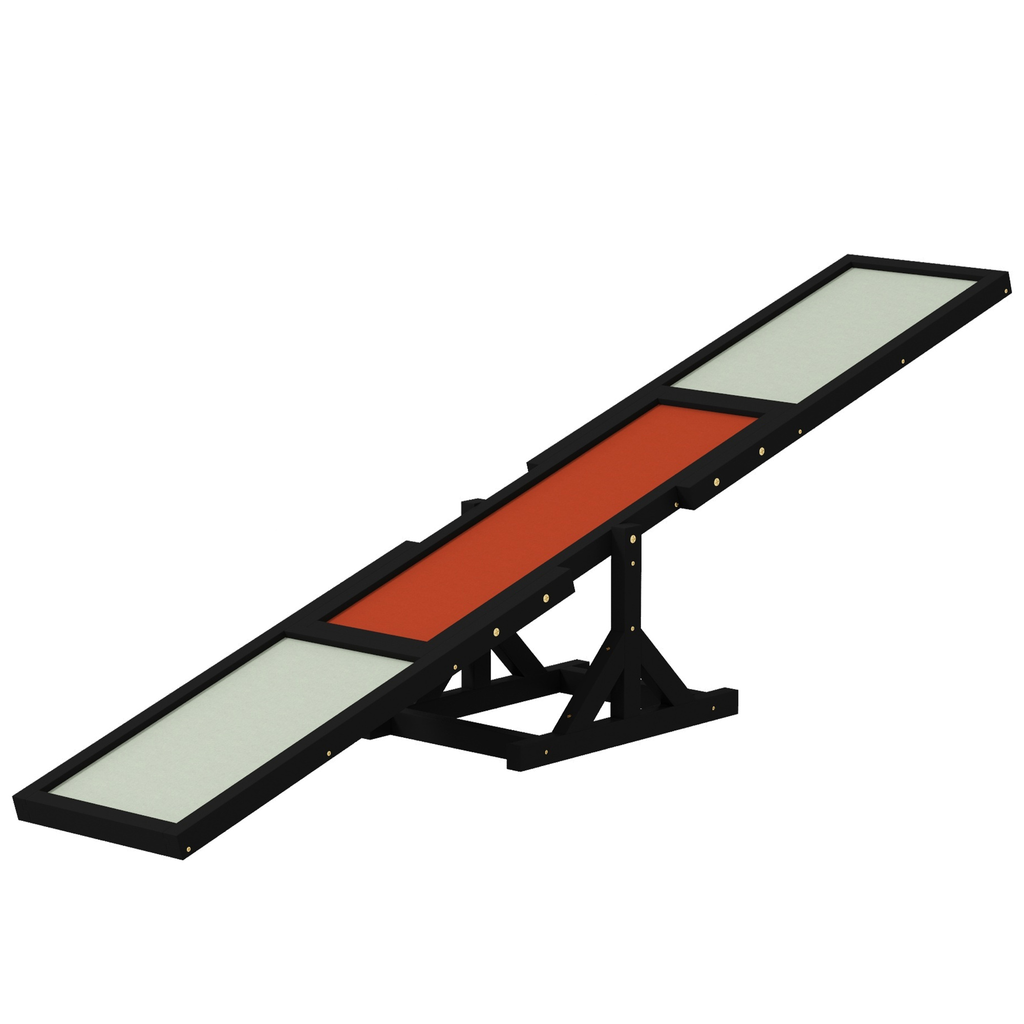 PawHut Agility-Sport für Hunde Wippe - Wippe für Hunde - Trainingsausrüstung für Hunde - vorgeöltes Holz Asphaltfilz rutschfest Grau Schwarz   Aosom – PawHut