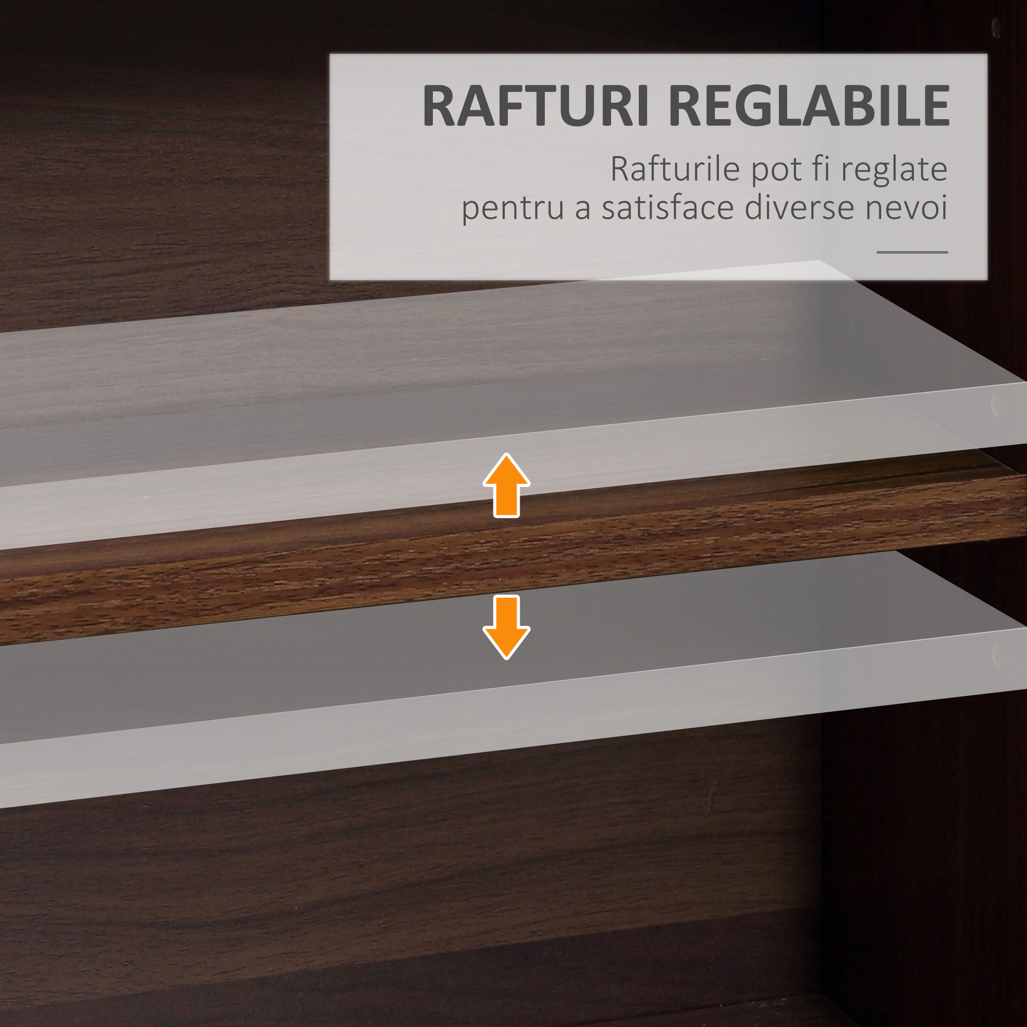  biblioteca de perete, 195x102x23.5cm, maro [4]