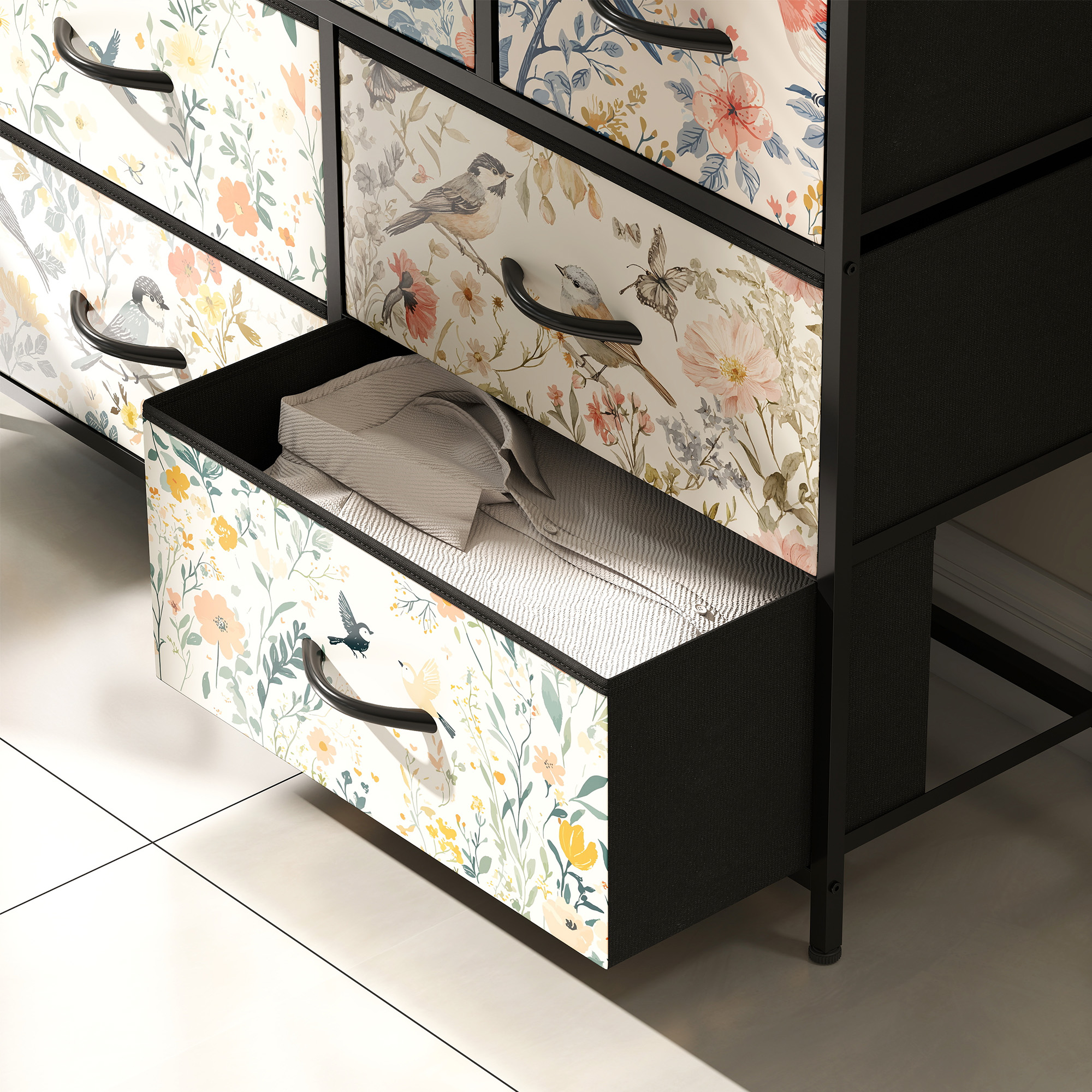 HOMCOM 7-Drawer Chest of Drawers White 9
