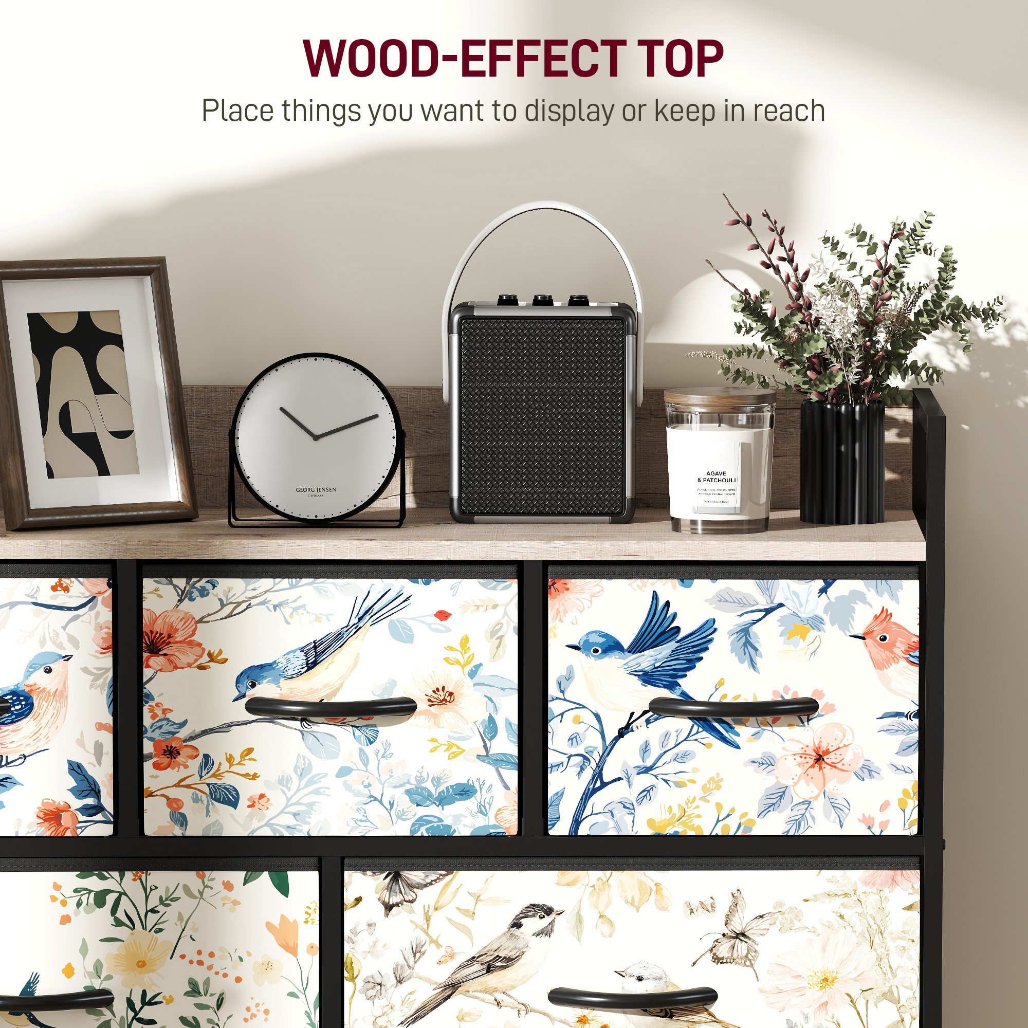 HOMCOM 7-Drawer Chest of Drawers White 5