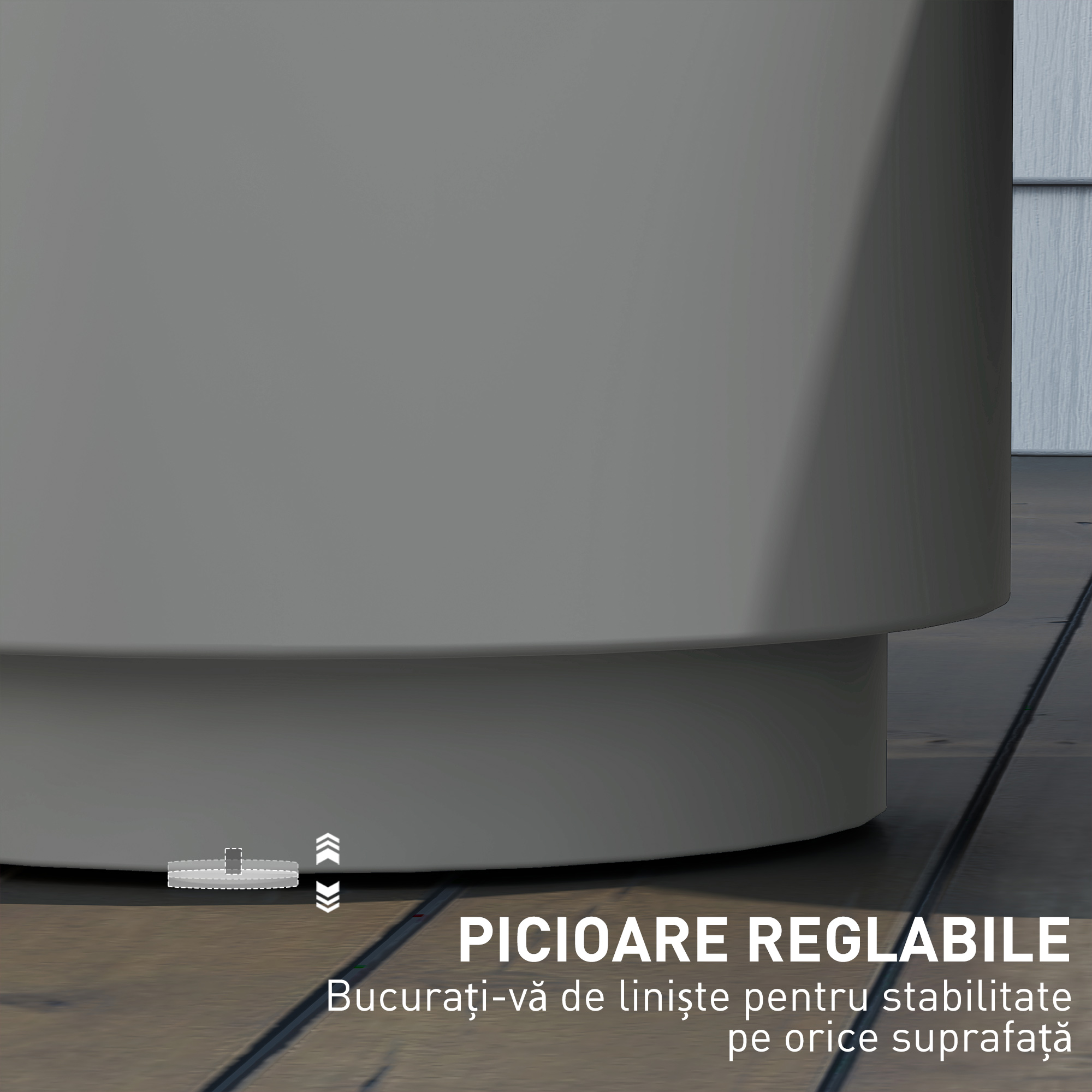  Masuta Multifunctionala cu Galeata de Gheata 10L si Capac Gri Deschis [5]