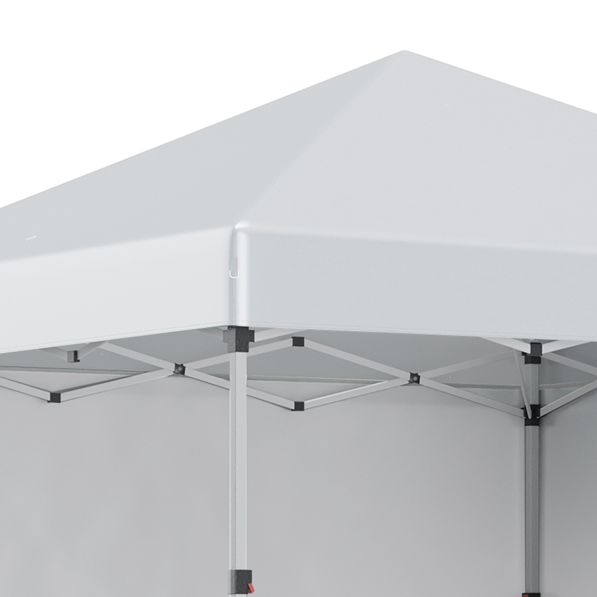 Tonnelle Pop-Up 3x3m - Protection UV30+, 2 Parois, Réglable En Hauteur - Gris Foncé