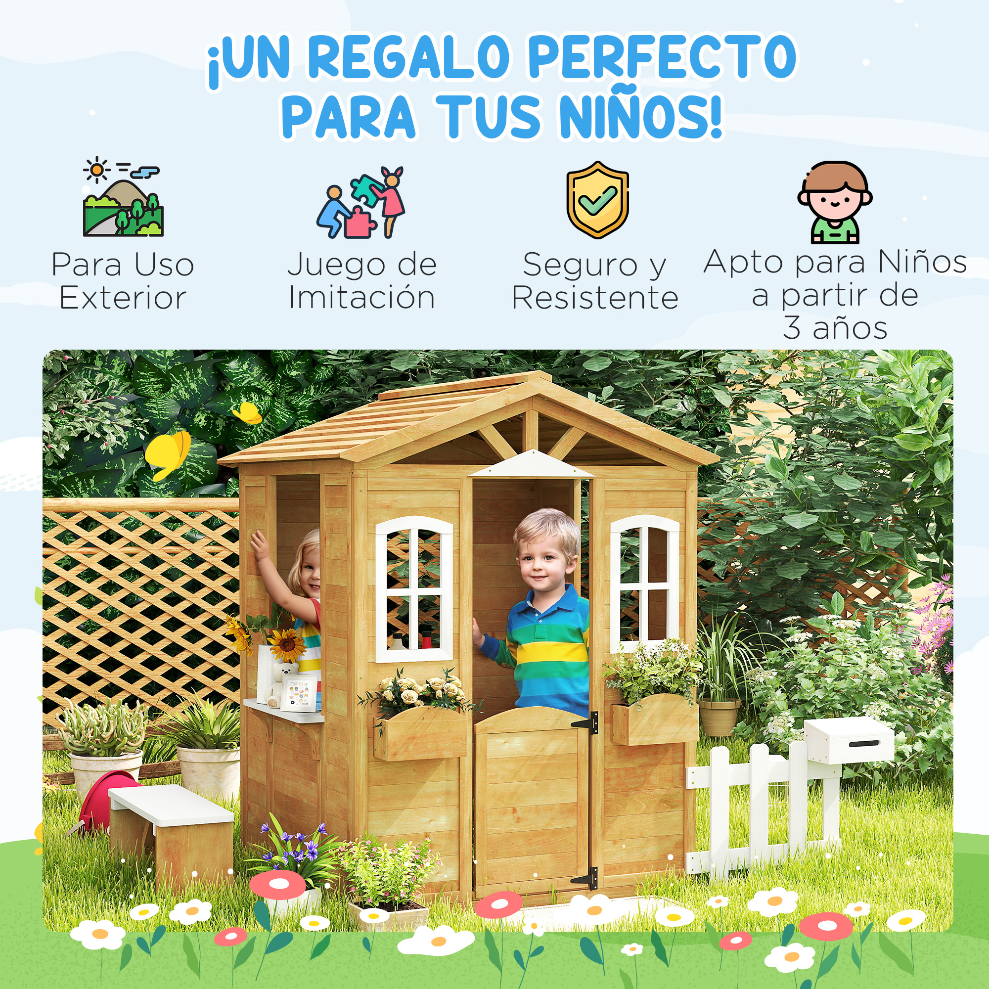 Casita De Madera Para Ni Os 19 700 00 En Mercado Libre