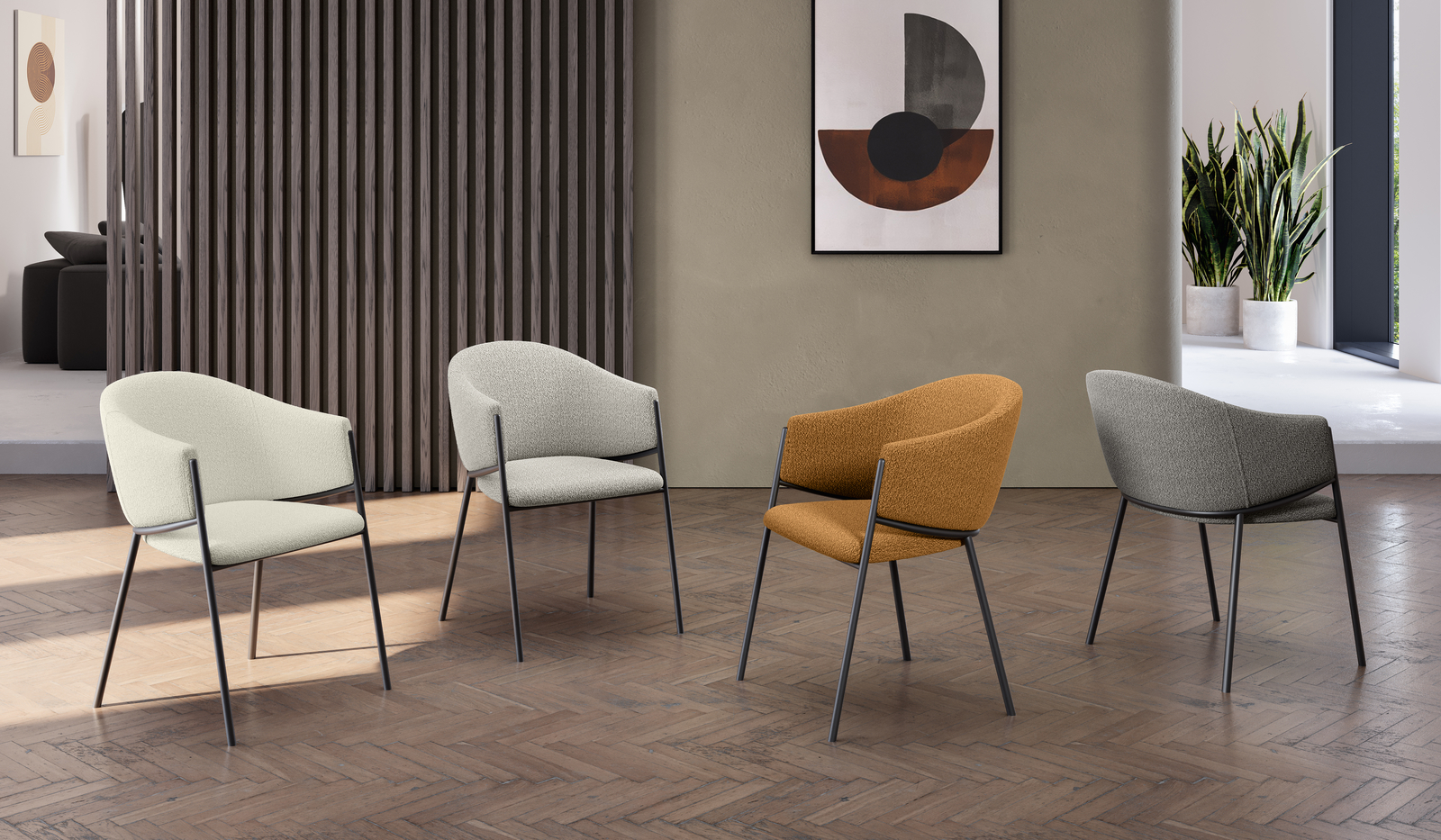 STONES Scaun acoperit cu material textil ușor de curățat. 53cm X 60cm H. 78cm | Aosom Romania