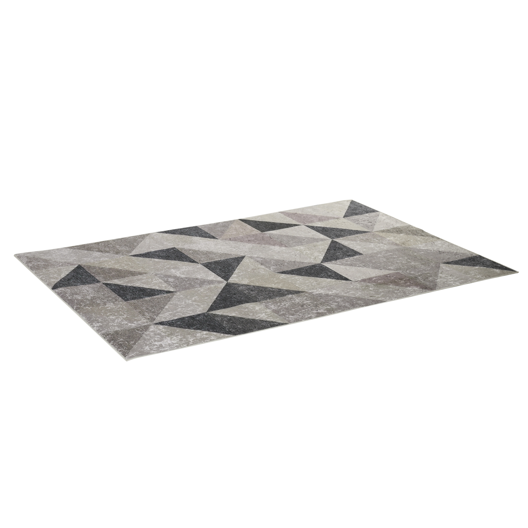 HOMCOM Alfombra de Terciopelo Moderna 230x160cm Diseño Geométrico Antideslizante para Dormitorio Oficina en Gris   Aosom España