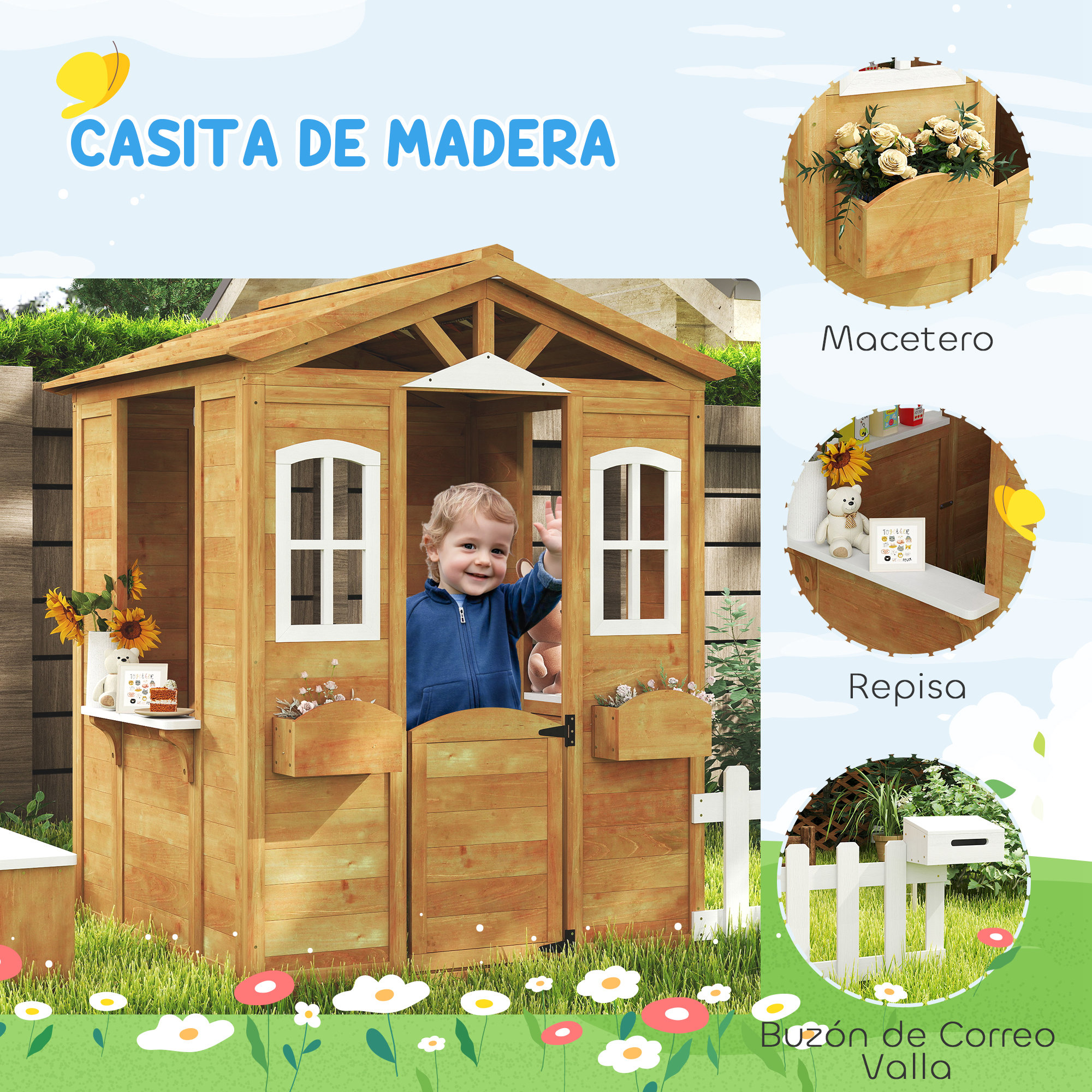 Casita De Madera Para Ni Os 19 700 00 En Mercado Libre