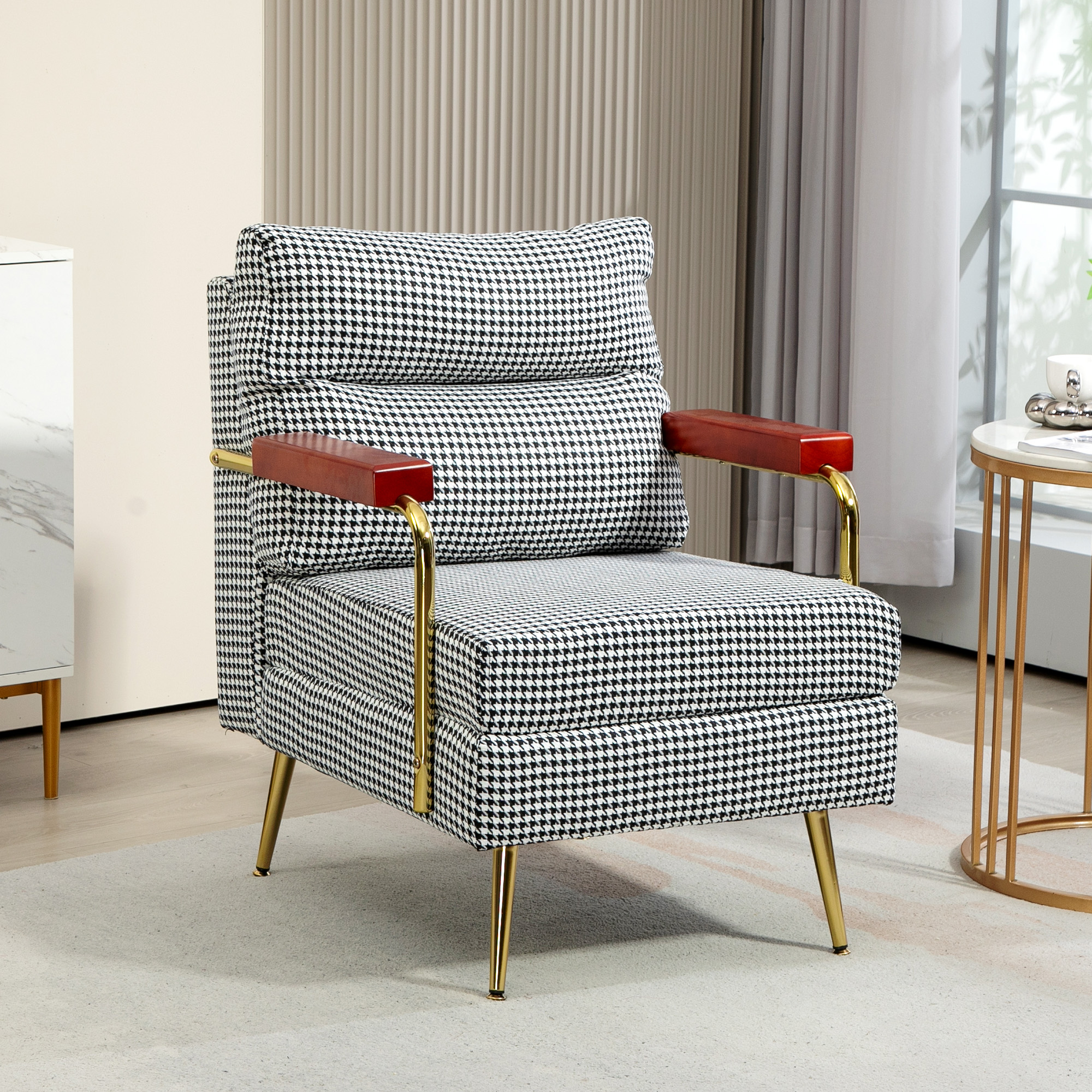 HOMCOM Ohrensessel Relaxsessel, Polstersessel mit Leinenoptik, Akzentsessel günstig online kaufen