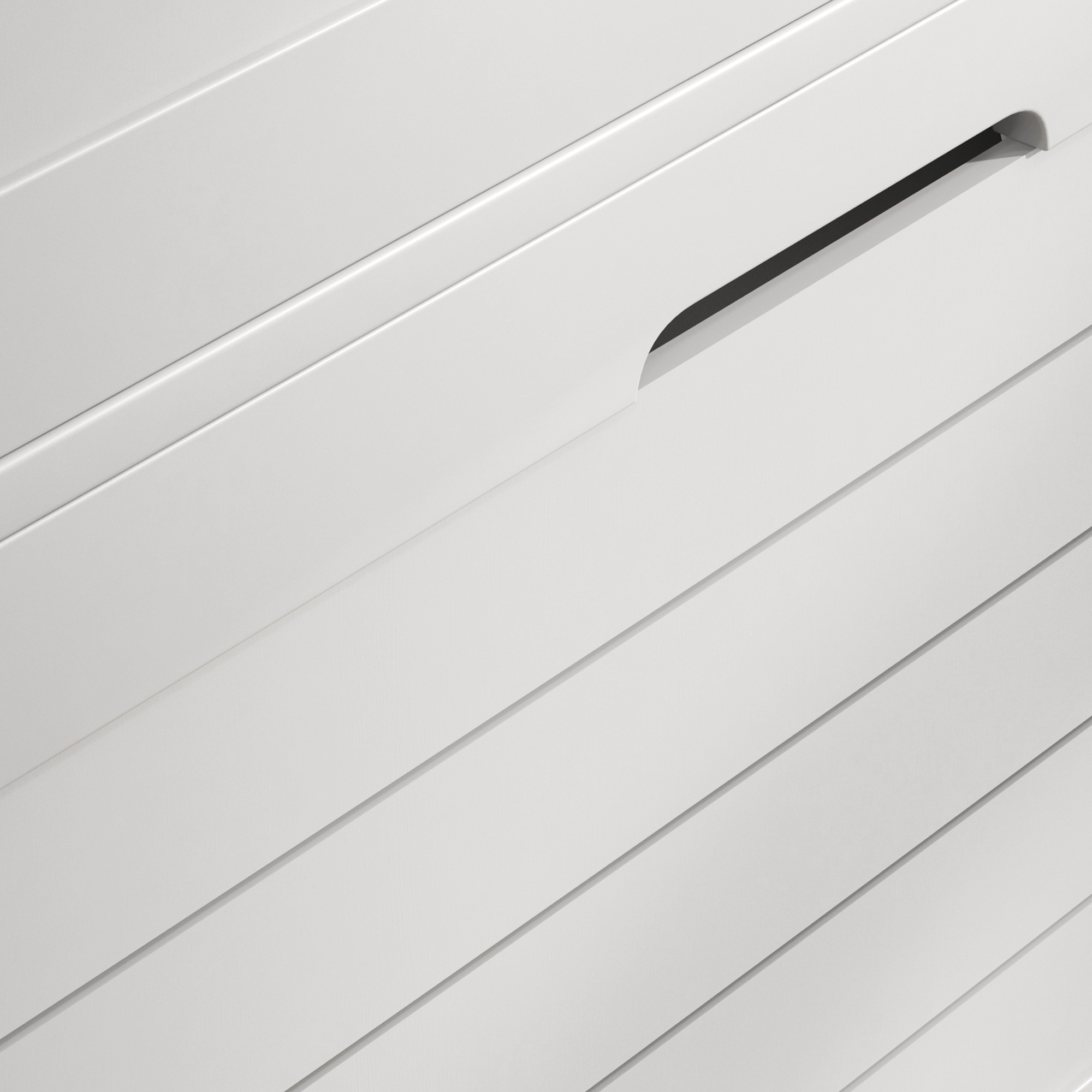 HOMCOM Narrow Shoe Cabinet with 3 Flip Drawers White 9
