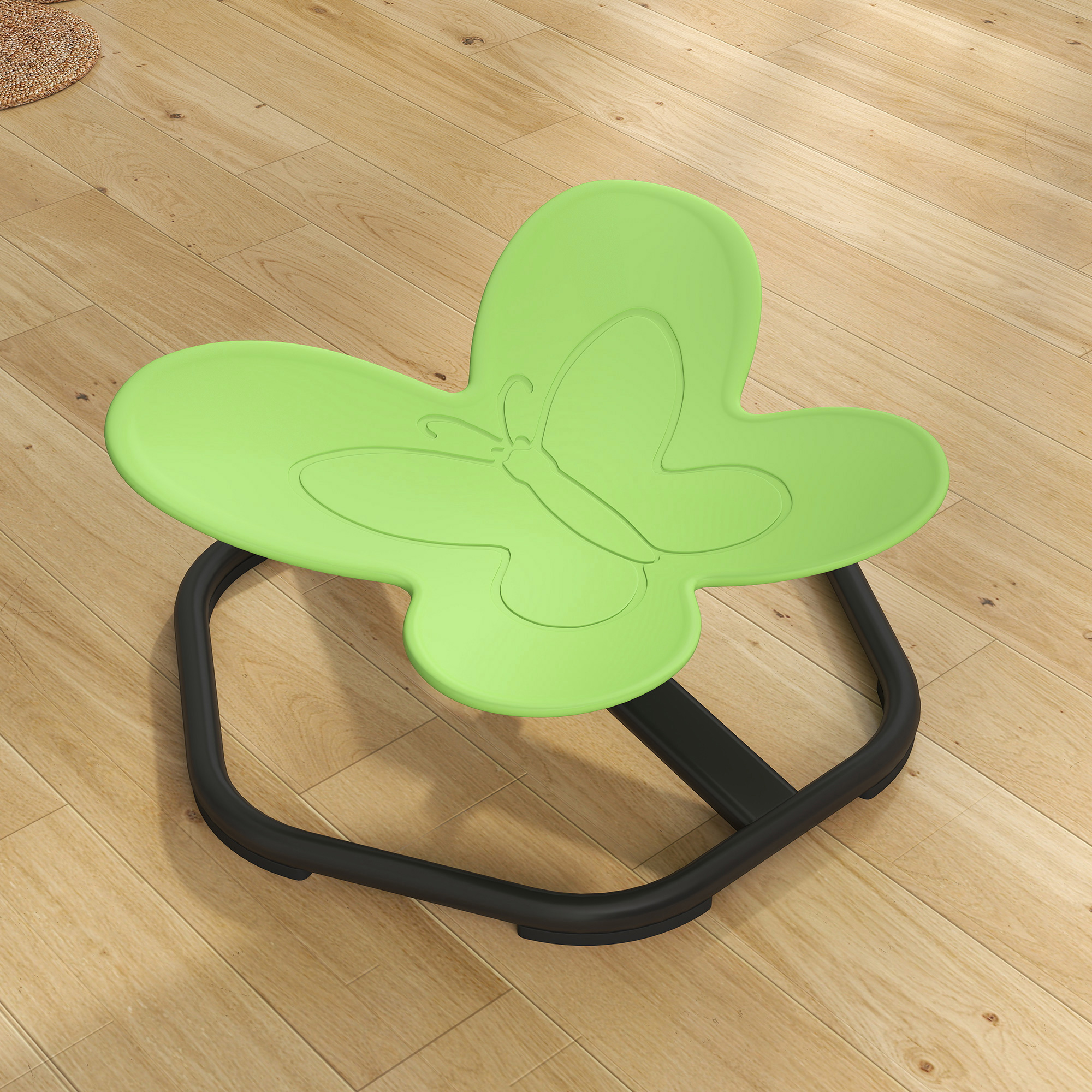 AIYAPLAY Butterfly-Shaped Kids Swivel Chair, Sensory Spinning Chair for Balance and Coordination Training, Green 7