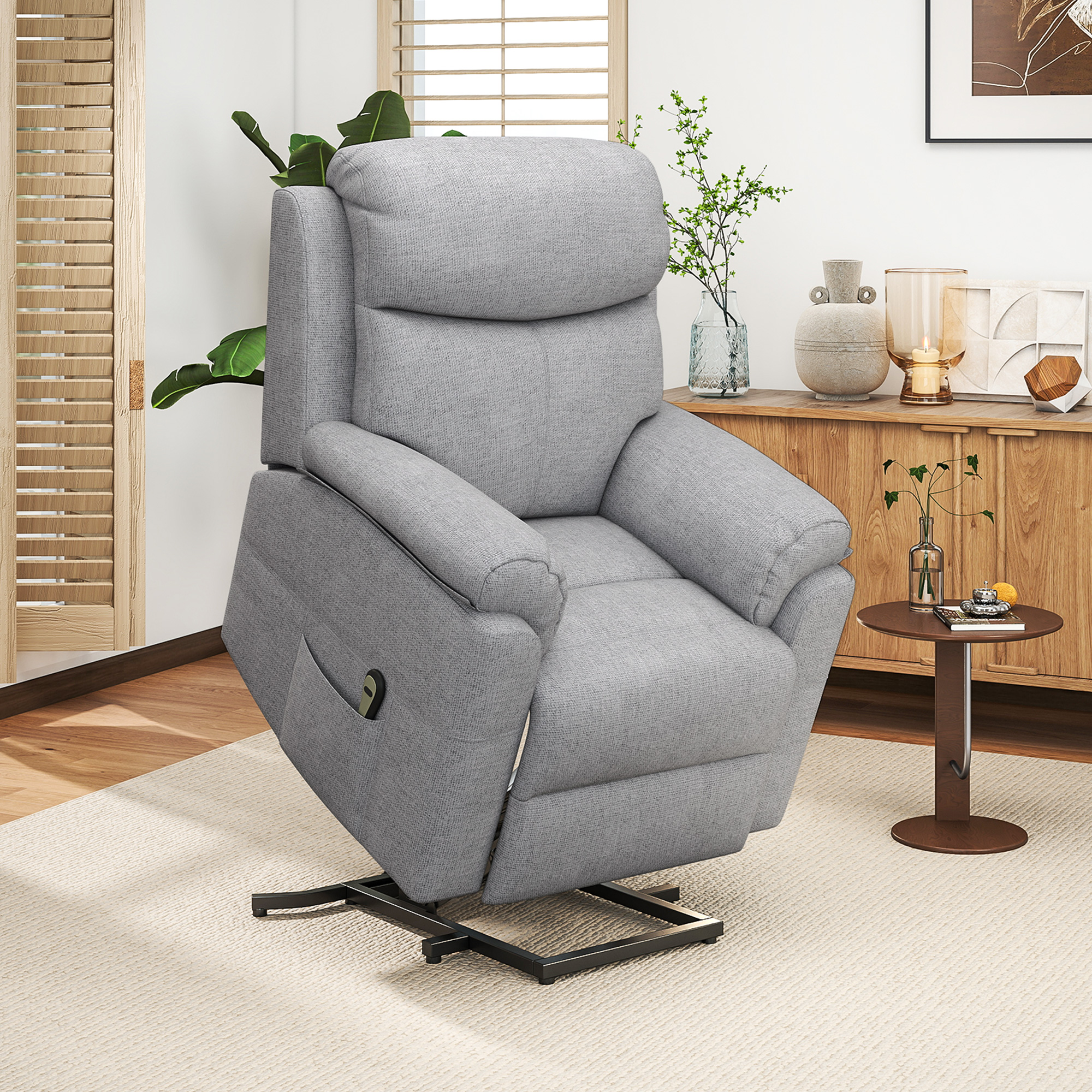 HOMCOM Relaxsessel Elektrisch Fernsehsessel mit Aufstehhilfe, 5 Massagemodi günstig online kaufen