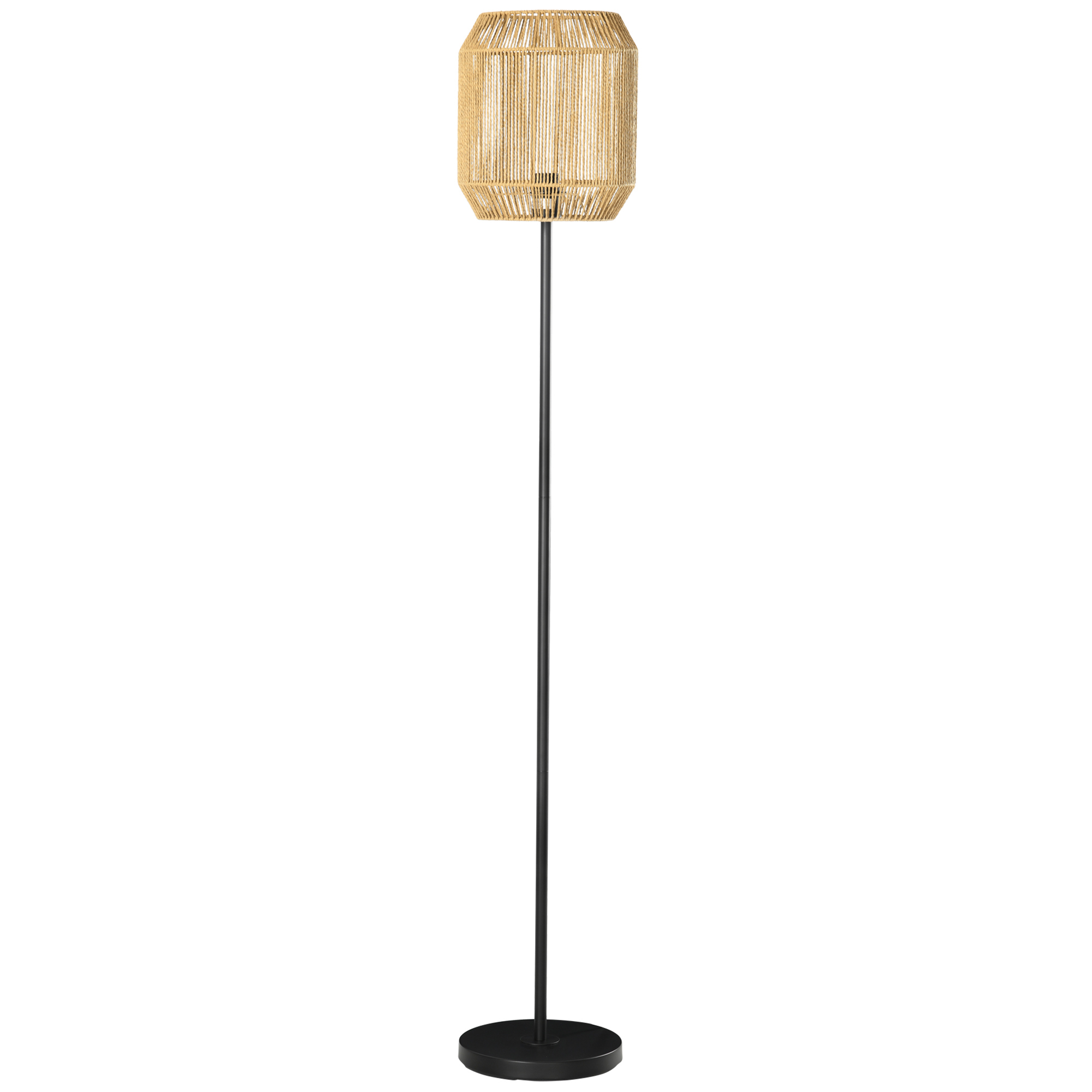 HOMCOM Crystal Floor Lamps for Living Room Bedroom with 5 Light, Modern Upright Standing Lamp, 34x25x156cm, Silver