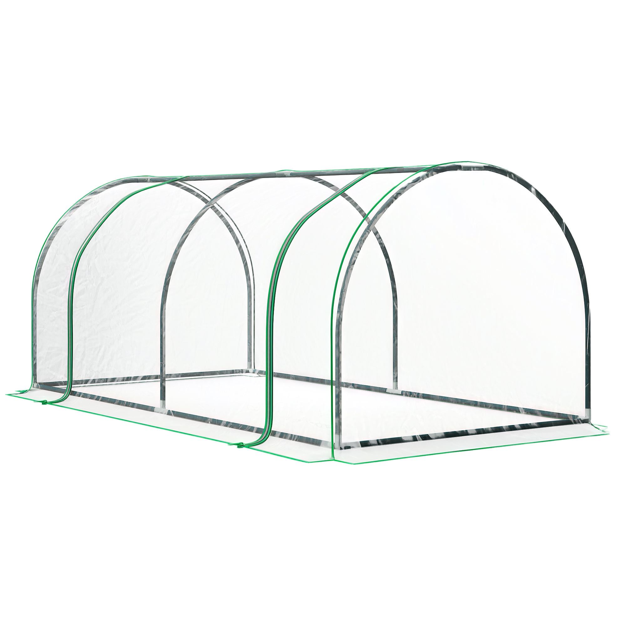Outsunny Serre de Jardin Tunnel mini serre tunnel serre à tomates dim. 2L x 1l x 0,8H m Portes zippées bâche PVC Transparent Acier époxy Vert Outsunny Serre de Jardin Tunnel mini serre tunnel serre à tomates dim. 2L x 1l x 0,8H m Portes zippées bâche PVC Transparent Acier époxy Vert