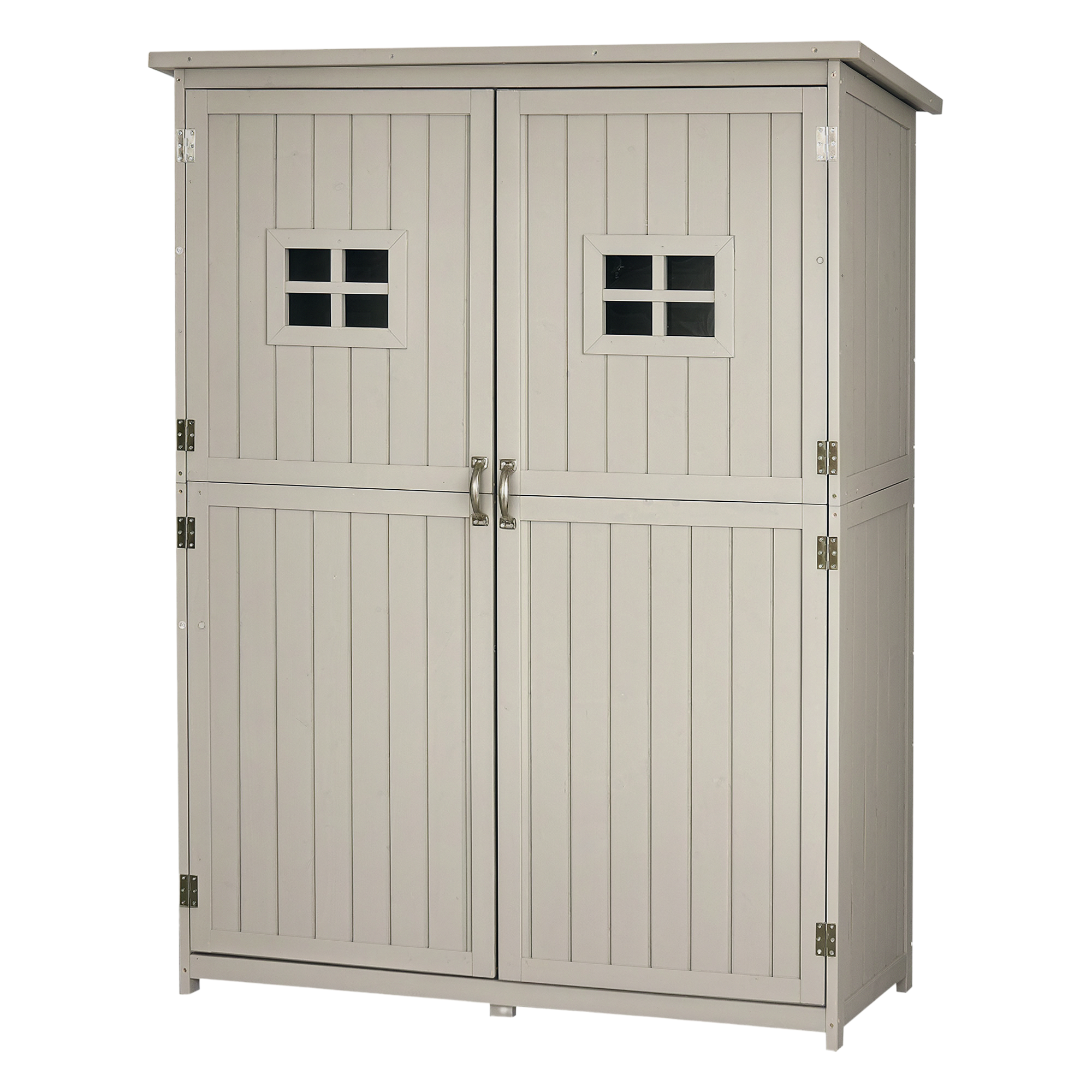 Outsunny Gartenschrank Holz Geräteschuppen wetterfest Pultdach für Gartenwe günstig online kaufen