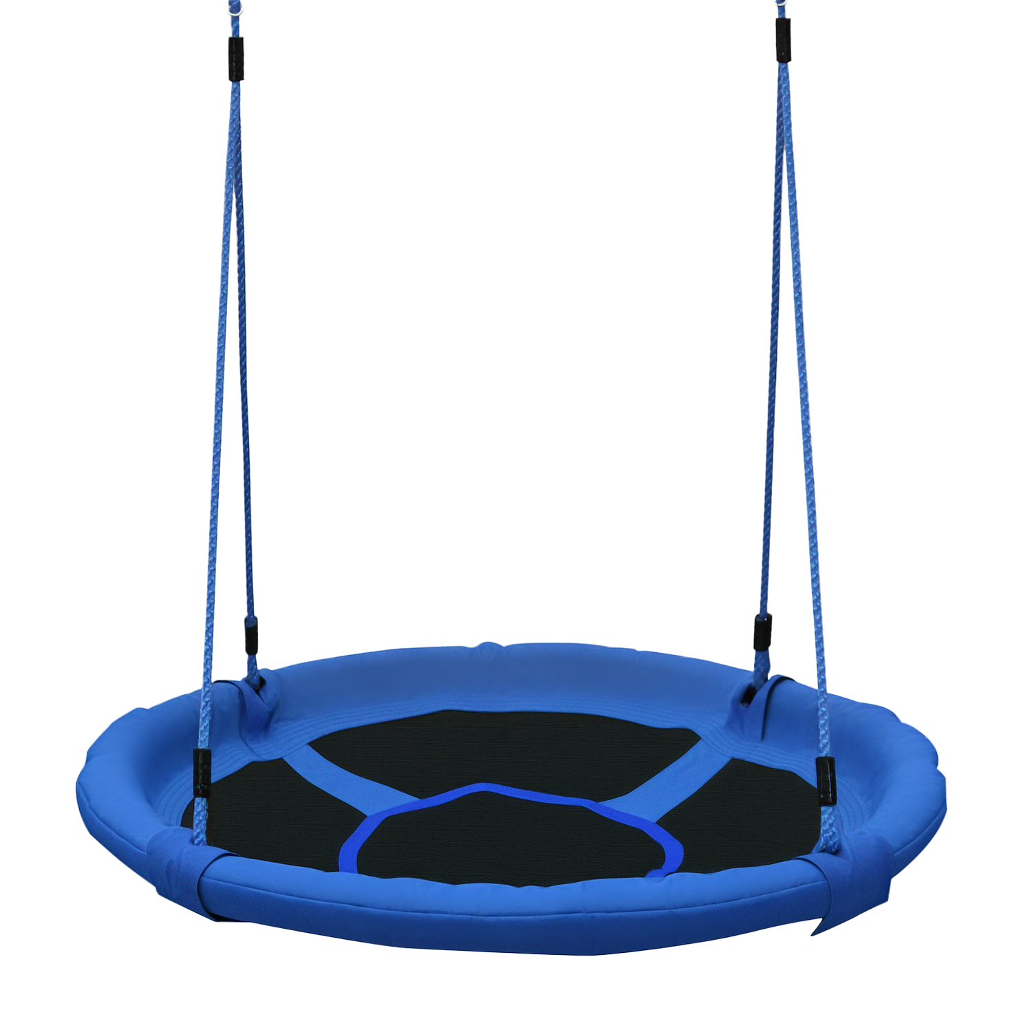 HOMCOM Ø100 cm Nestschaukel Kinderschaukel Vogelnestschaukel Outdoor Schaukel für Kinder Garten Oxford Blau Aosom