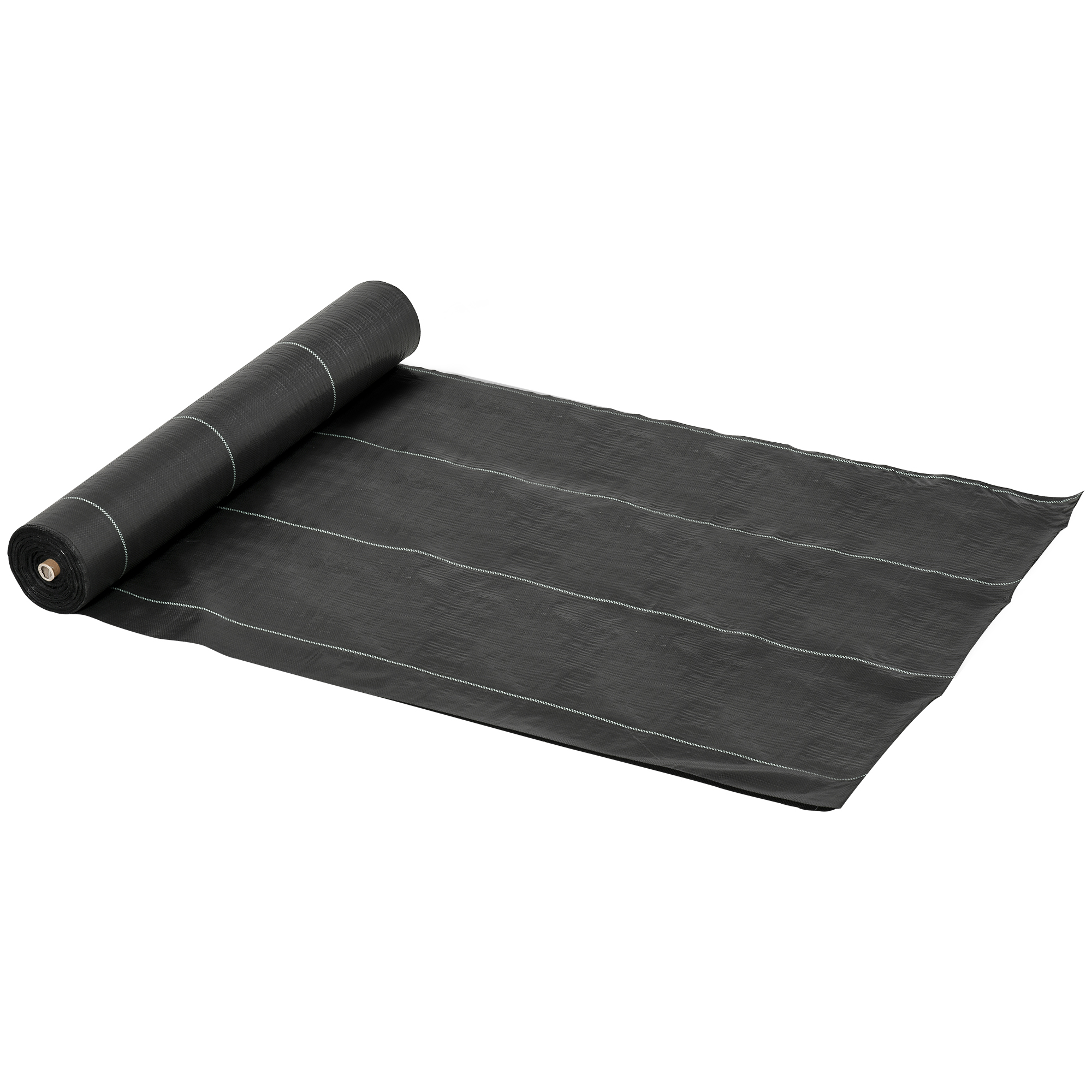 Outsunny 2m x 50m Weed Control Membrane, Heavy Duty Weed Control Barrier Fabric, 90gsm Ground Cover for Patios, Garden, Flower beds, Landscaping