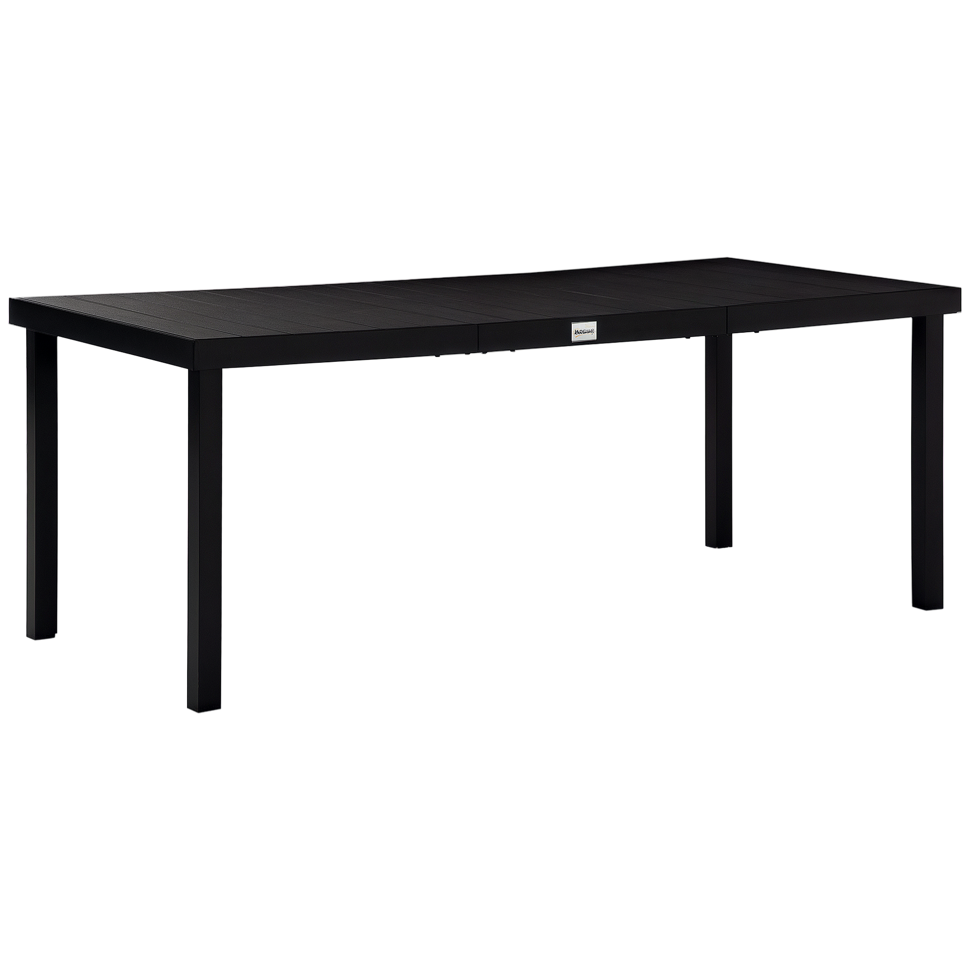 Outsunny Table de Jardin Rectangulaire 8 Personnes Plateau PE Aspect Bois Noir Aosom France