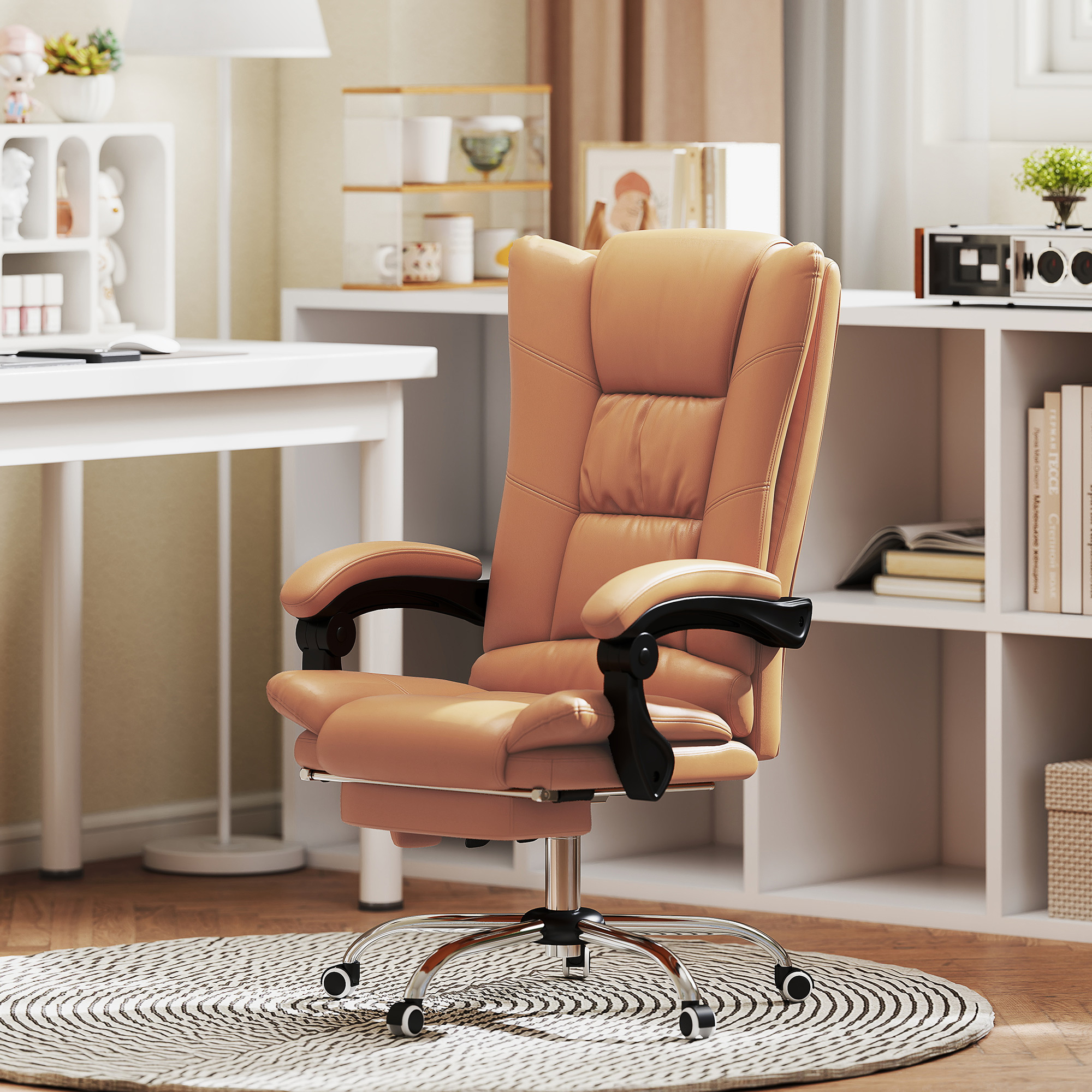 Vinsetto Bürostuhl mit Vibrationsmassage Ergonomischer Chefsessel mit Lende günstig online kaufen