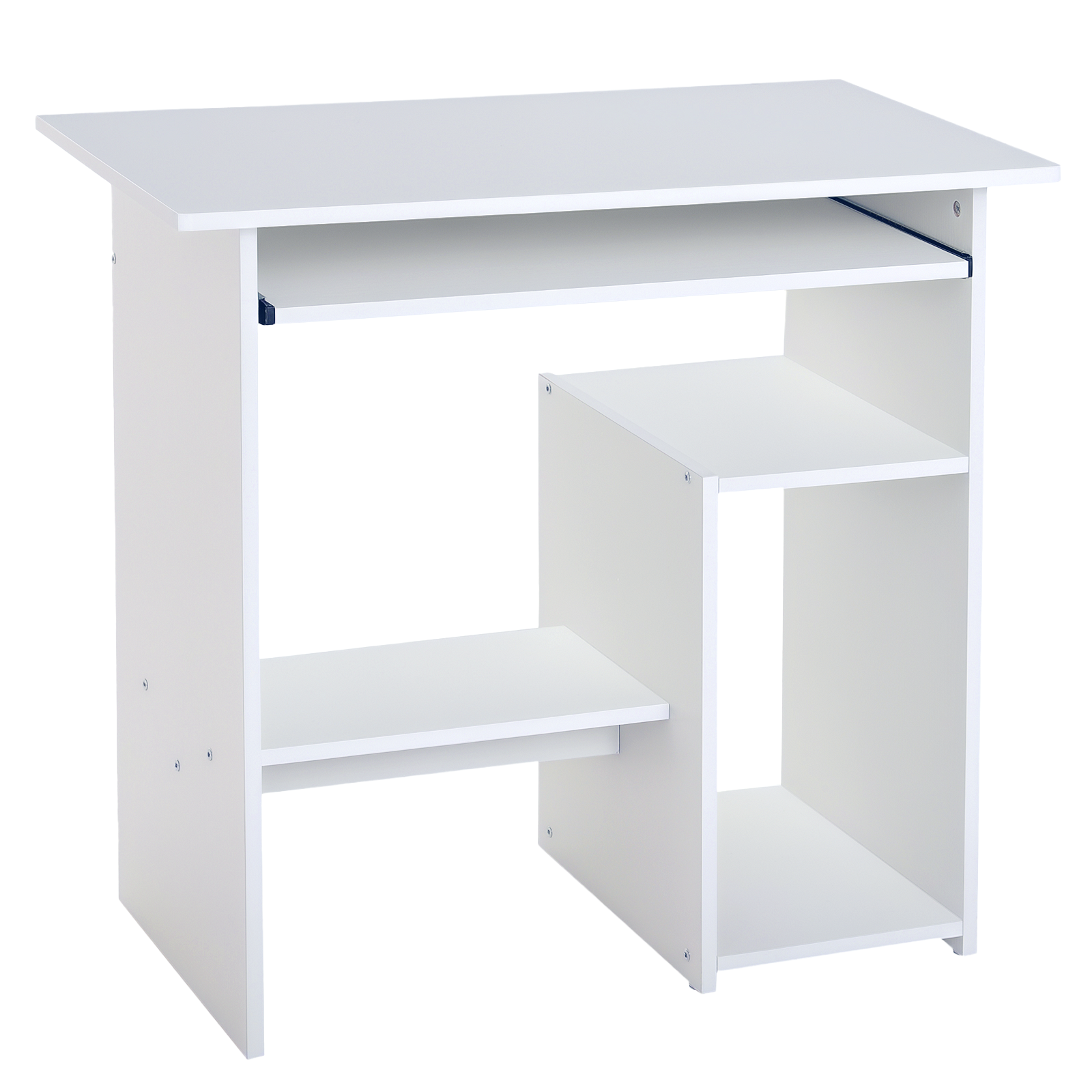 HOMCOM Computertisch Schreibtisch Büro Gaming Kinder PC-Tisch Weiß 80x45x75 günstig online kaufen