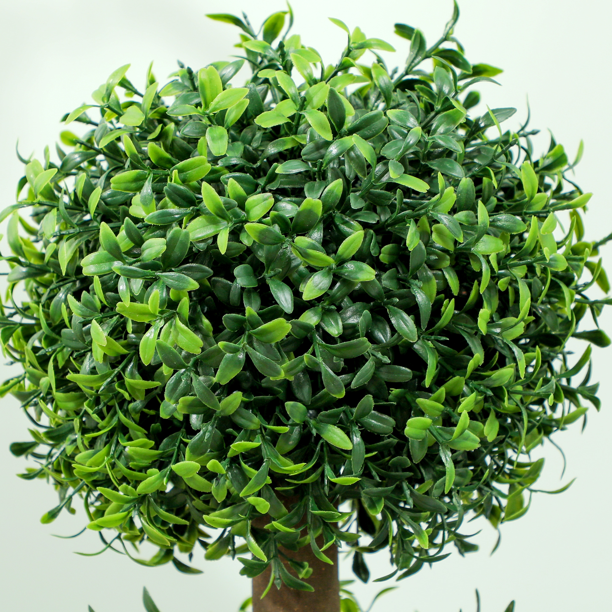 2 Buis Topiaires Artificiels En Boule - Plantes Décoratives UV Pour Intérieur/extérieur (101 Cm, Pot Inclus)