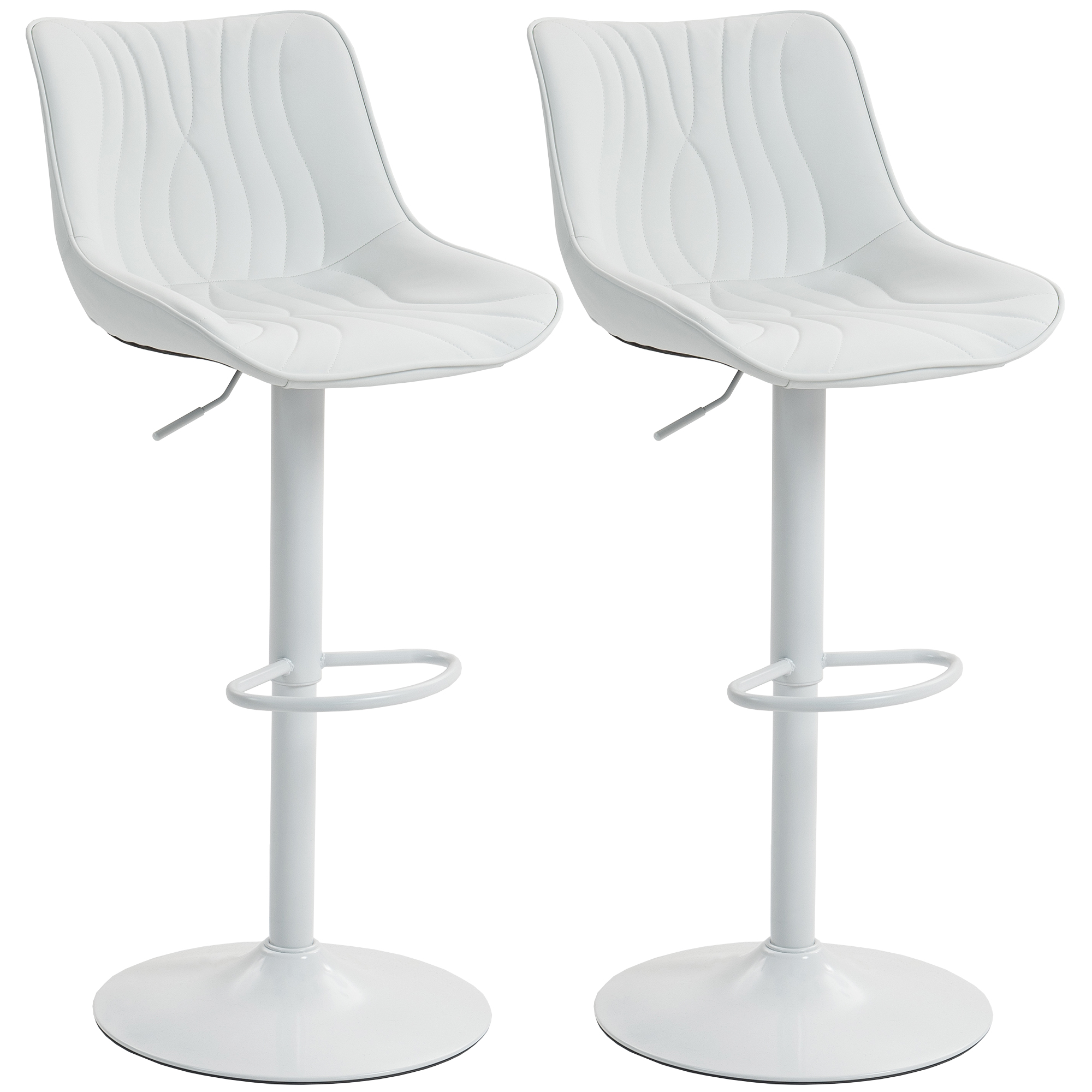 HOMCOM Set von 2 Barhockern Drehbare Hochstühle für die Küche mit verstellb günstig online kaufen