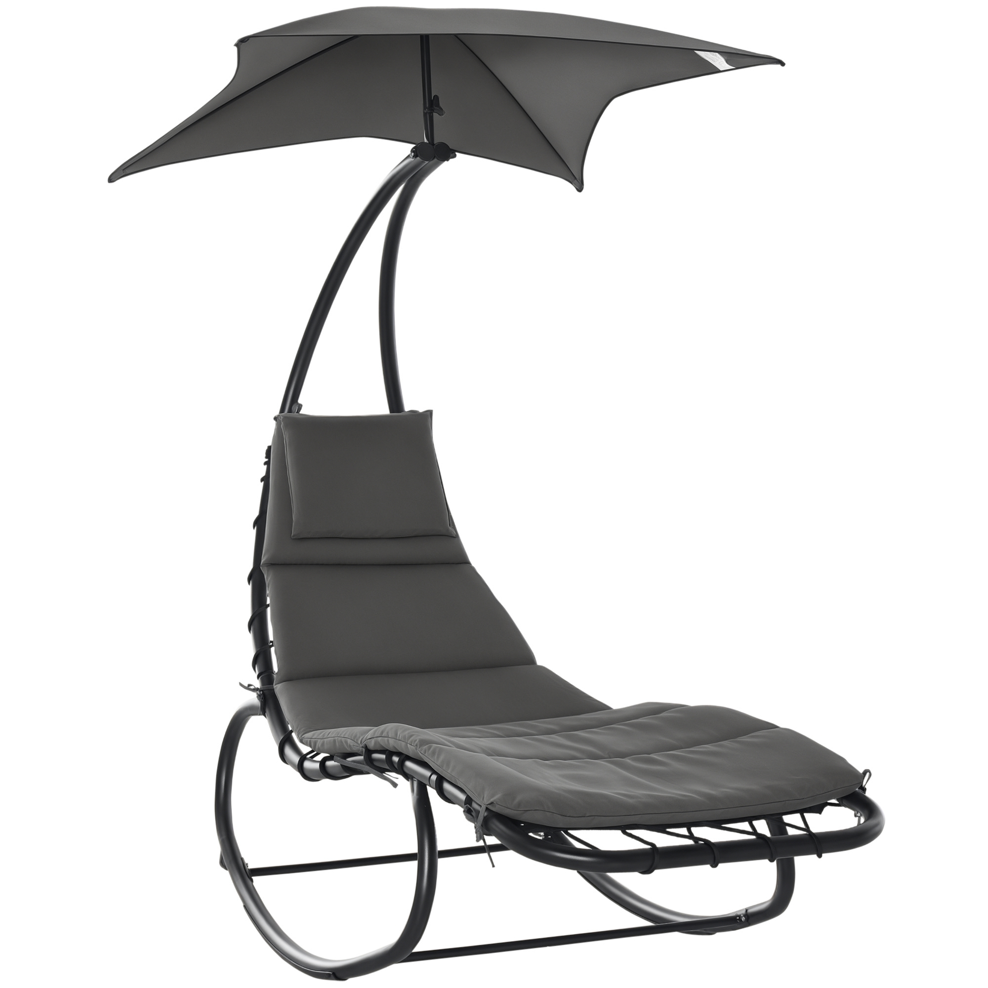 Outsunny Schaukelliege Schaukelstuhl Relaxliege mit Dach 185 x 100 x 190 cm günstig online kaufen
