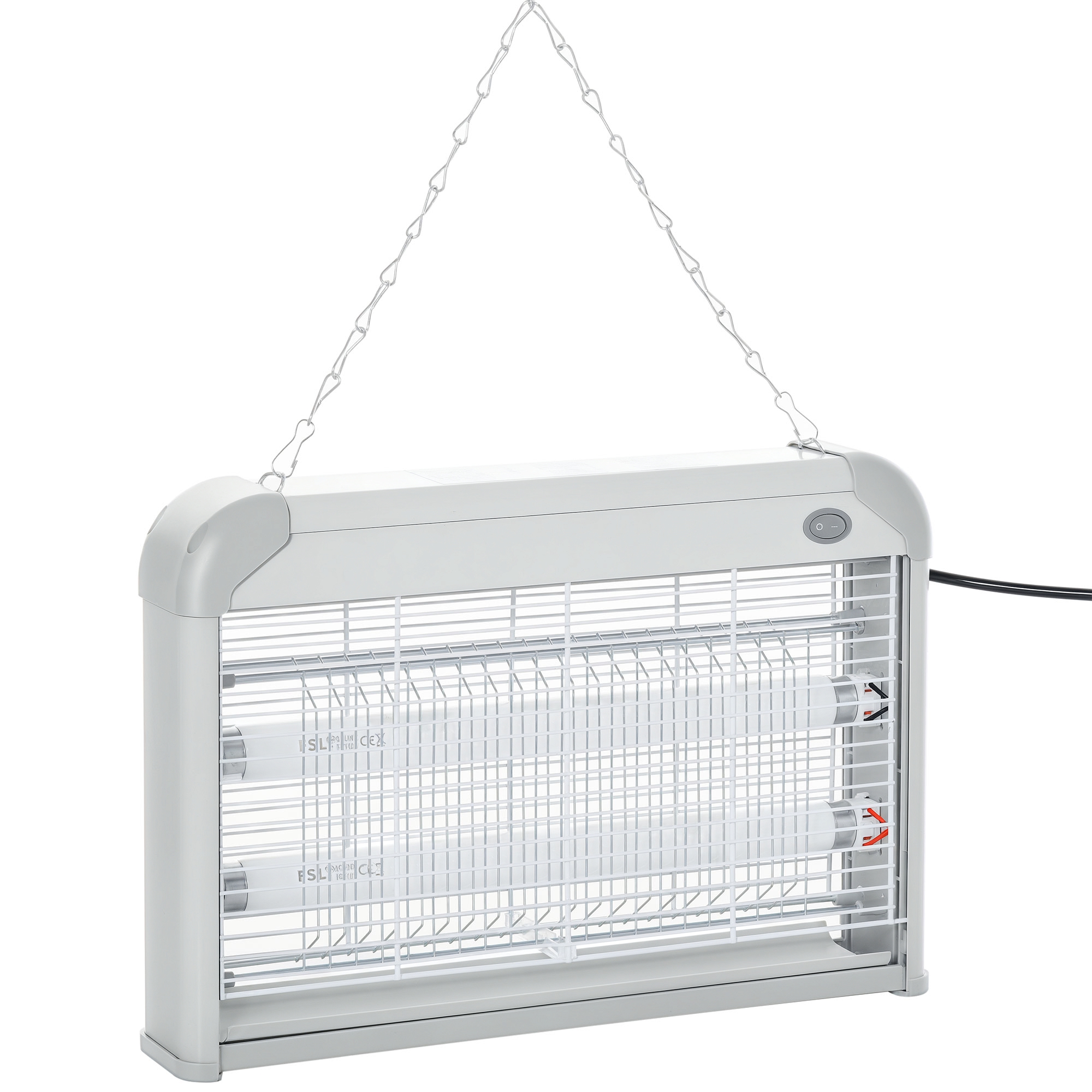 Outsunny Insektenvernichter Mückenlampe Schutzgitter LED 60 m² abnehmbares Tablett Zuhause Restaurant Geschäfte Schulen 20W   Aosom von Outsunny