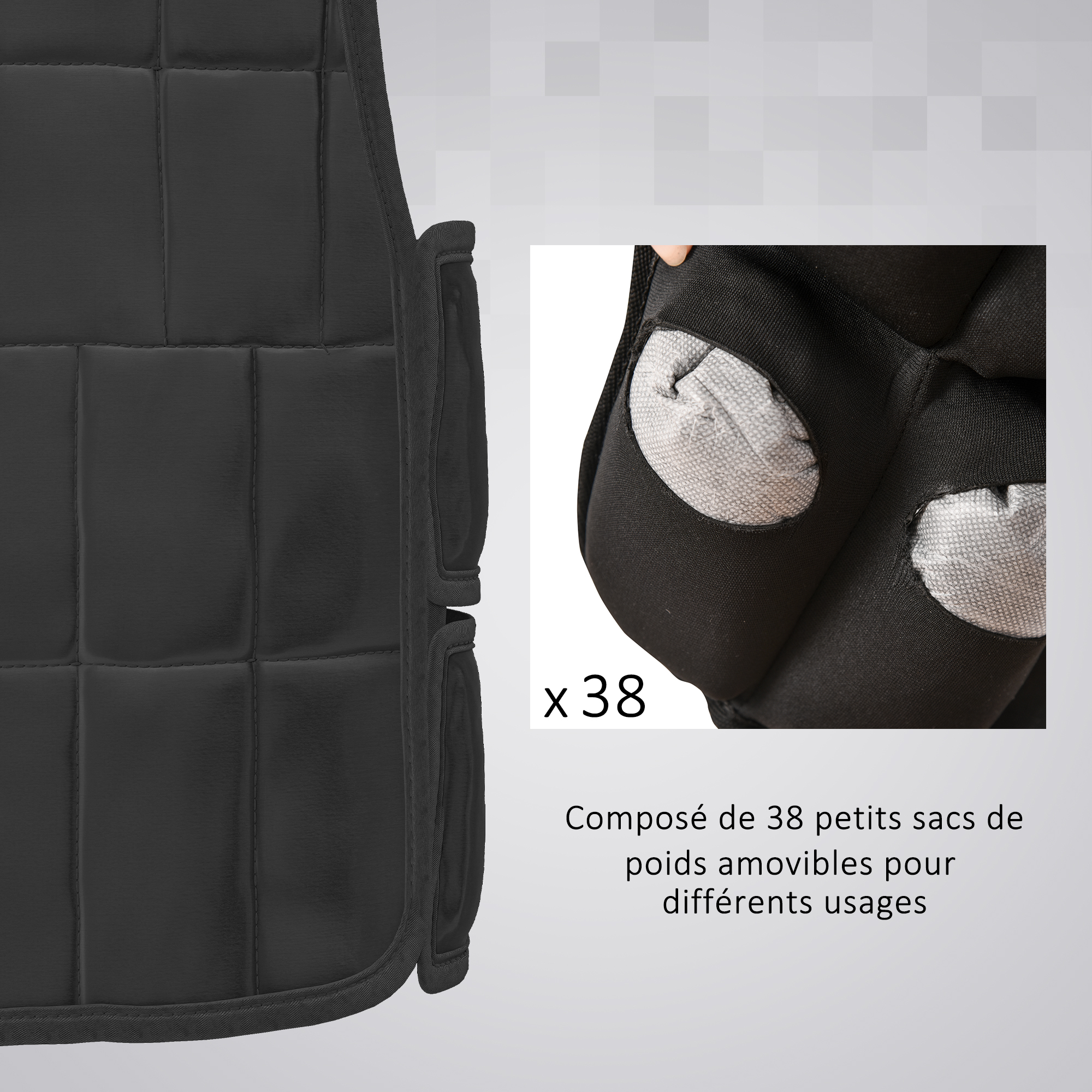JINZN gilet de poids Veste de musculation avec gilet lesté d'exercice