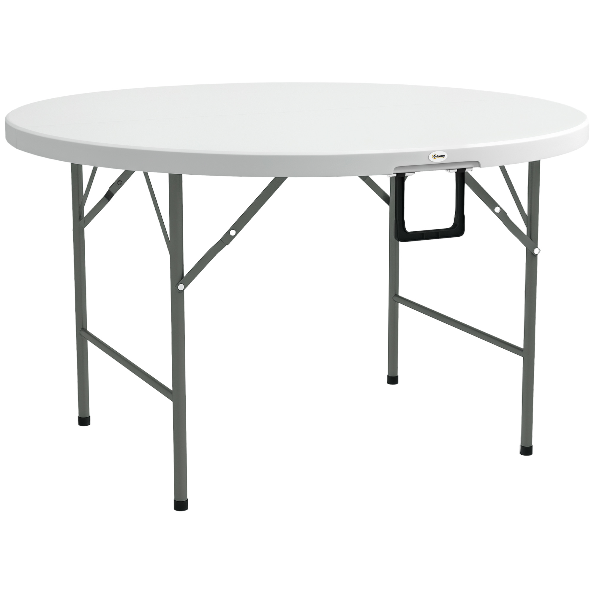 Oviala Tavolo Da Giardino Pieghevole Roma - Acciaio Grigio, 110x70 Cm, Per 4 Persone