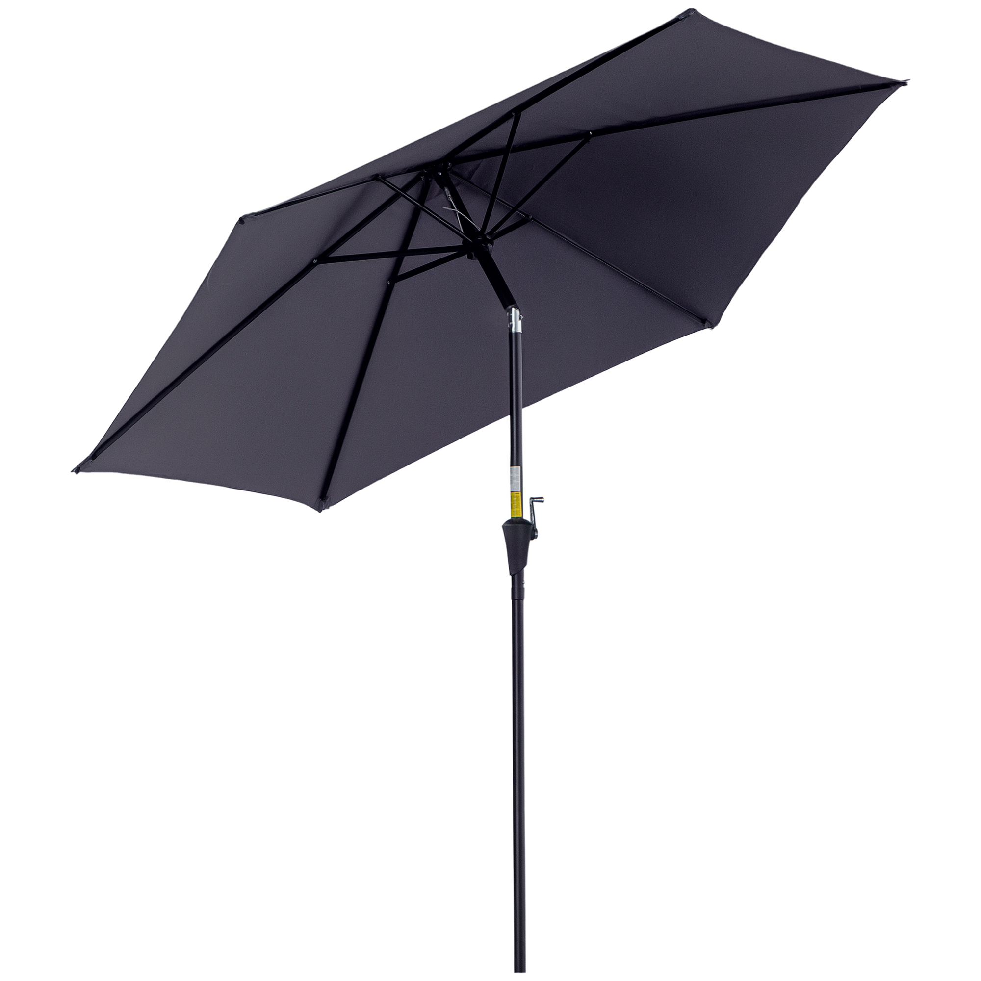 Image of Outsunny Ombrellone da Giardino Inclinabile, Apertura a Manovella, Φ2.7x2.35m Grigio Aosom006