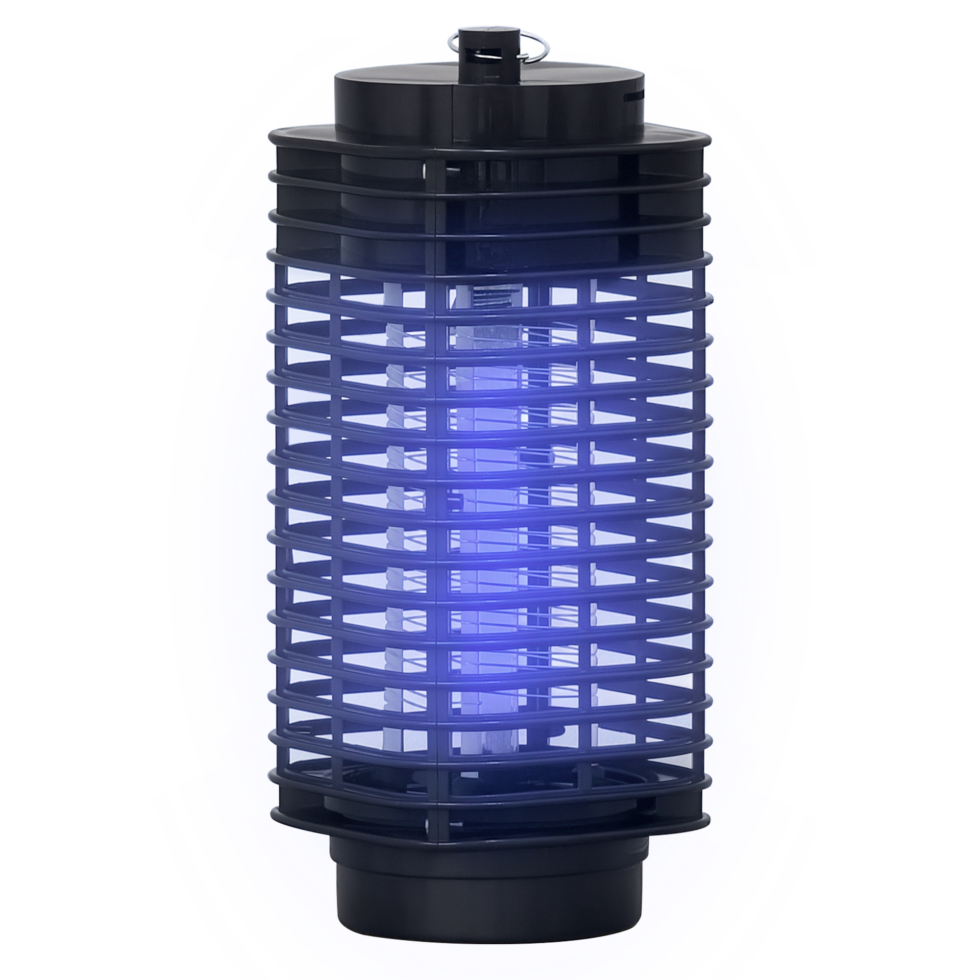 Outsunny Lampe anti-insectes anti moustique design lanterne tue mouche électrique destructeur d'insectes LED 3 W noir