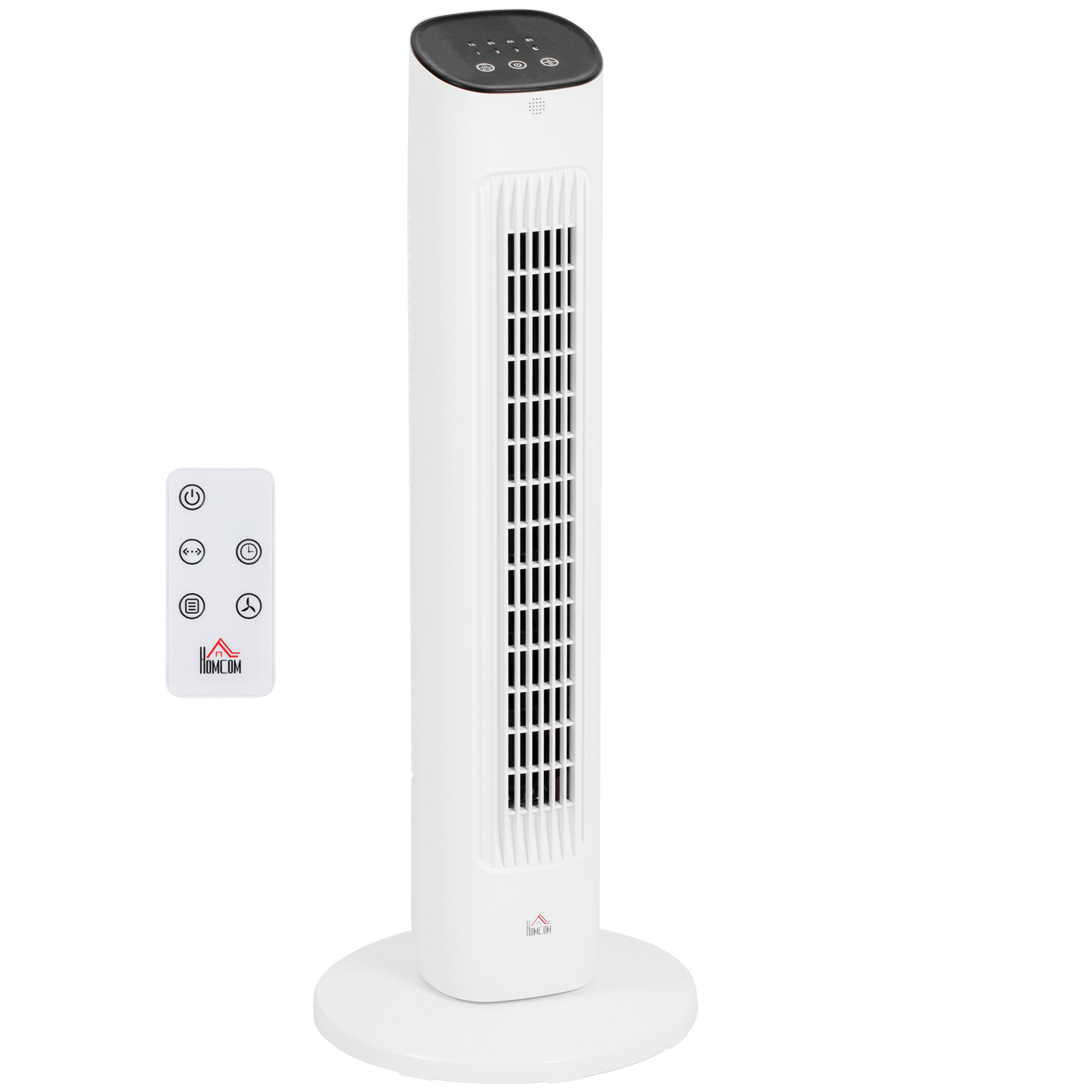 Ventilator turn HOMCOM cu telecomandă 3 viteze mod de repaus | Aosom Romania