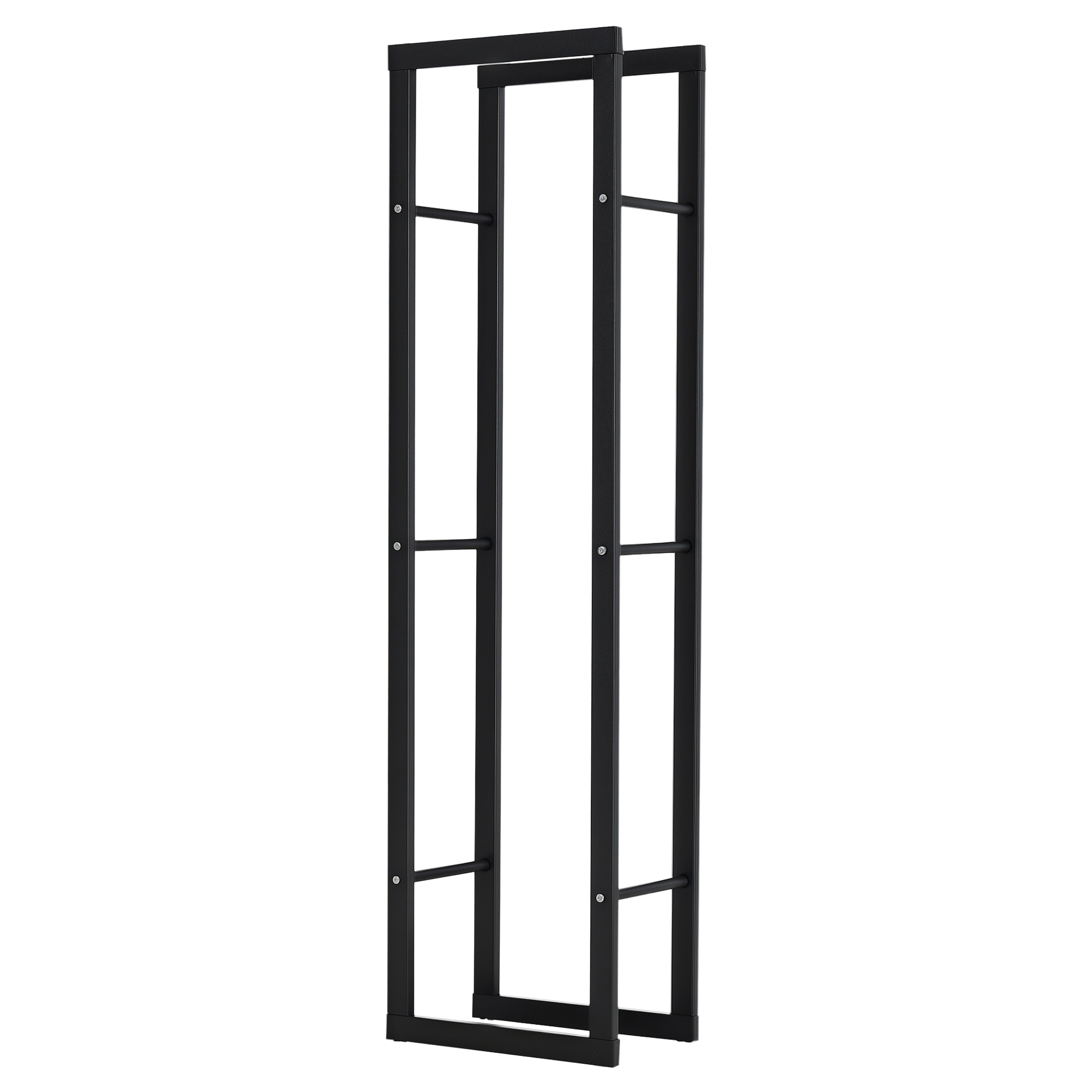 HOMCOM Feuerholzregal Kaminholzablage Kaminholzständer 100kg Stahl Schwarz günstig online kaufen