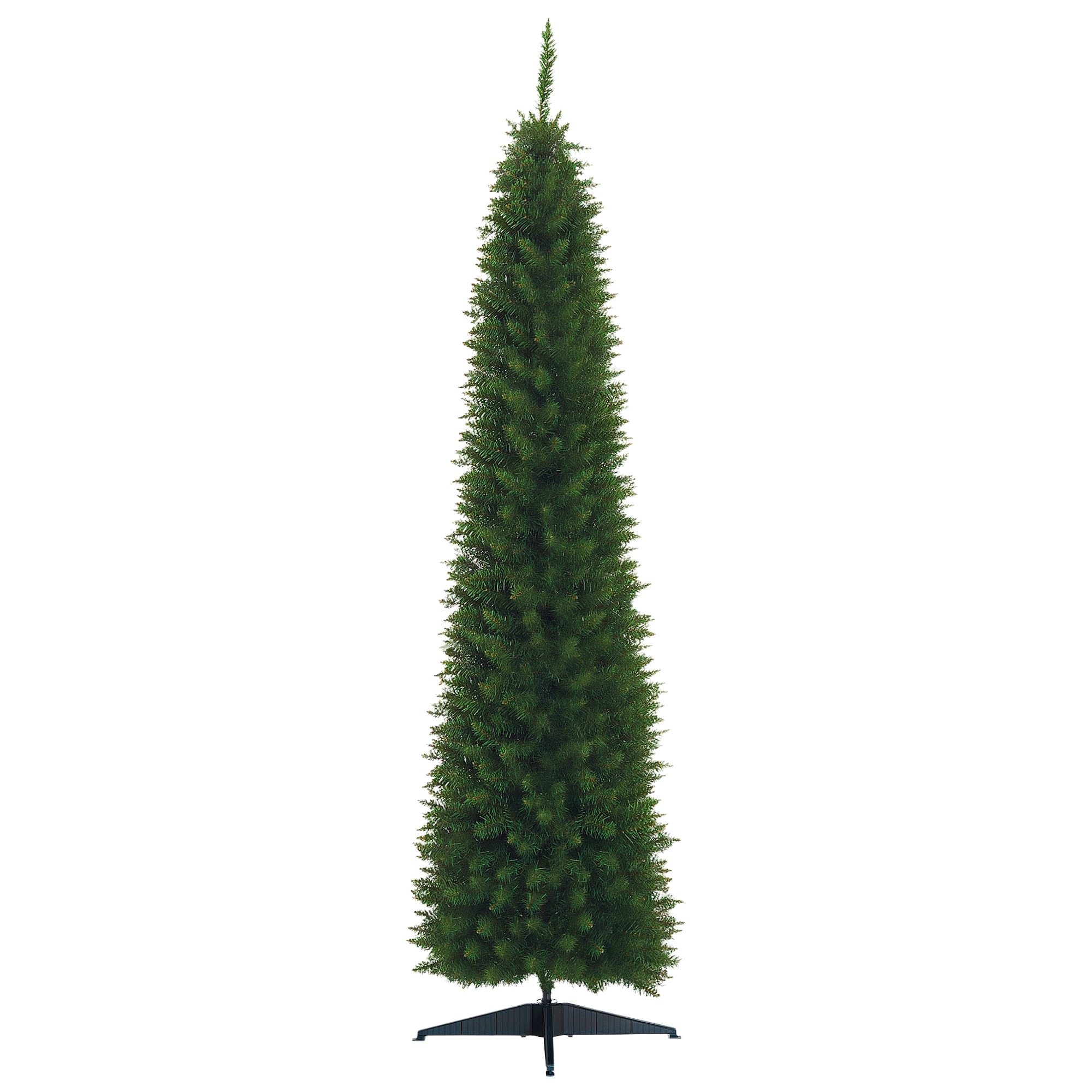 Image of HOMCOM Albero di Natale Artificiale in PVC con 499 Rami e Base in Plastica, Design Alto e Stretto, Φ60x210cm, Verde Aosom006