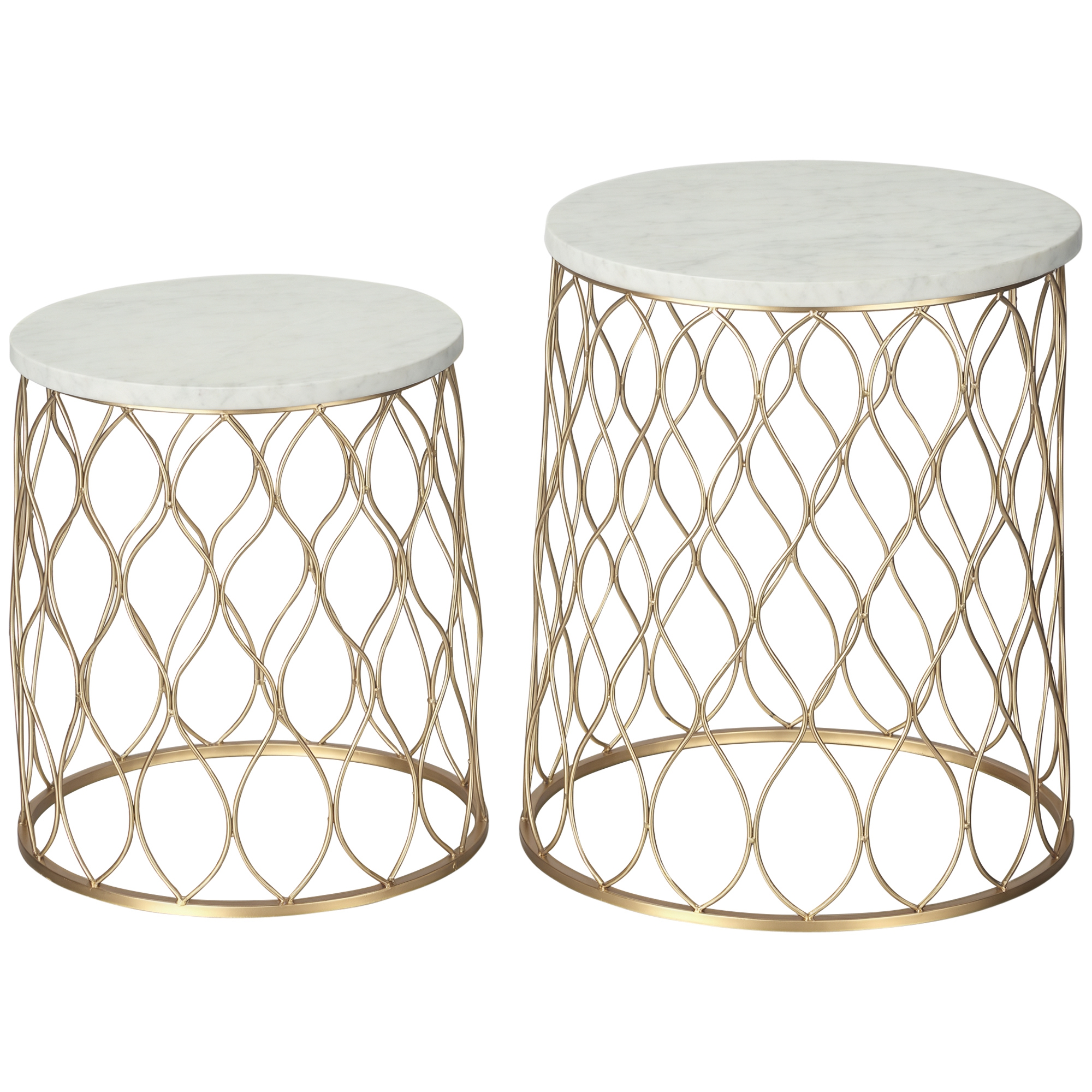 Outsunny 2er Set Gartentische Beistelltische Retro Drahtkorb Design Metallk günstig online kaufen