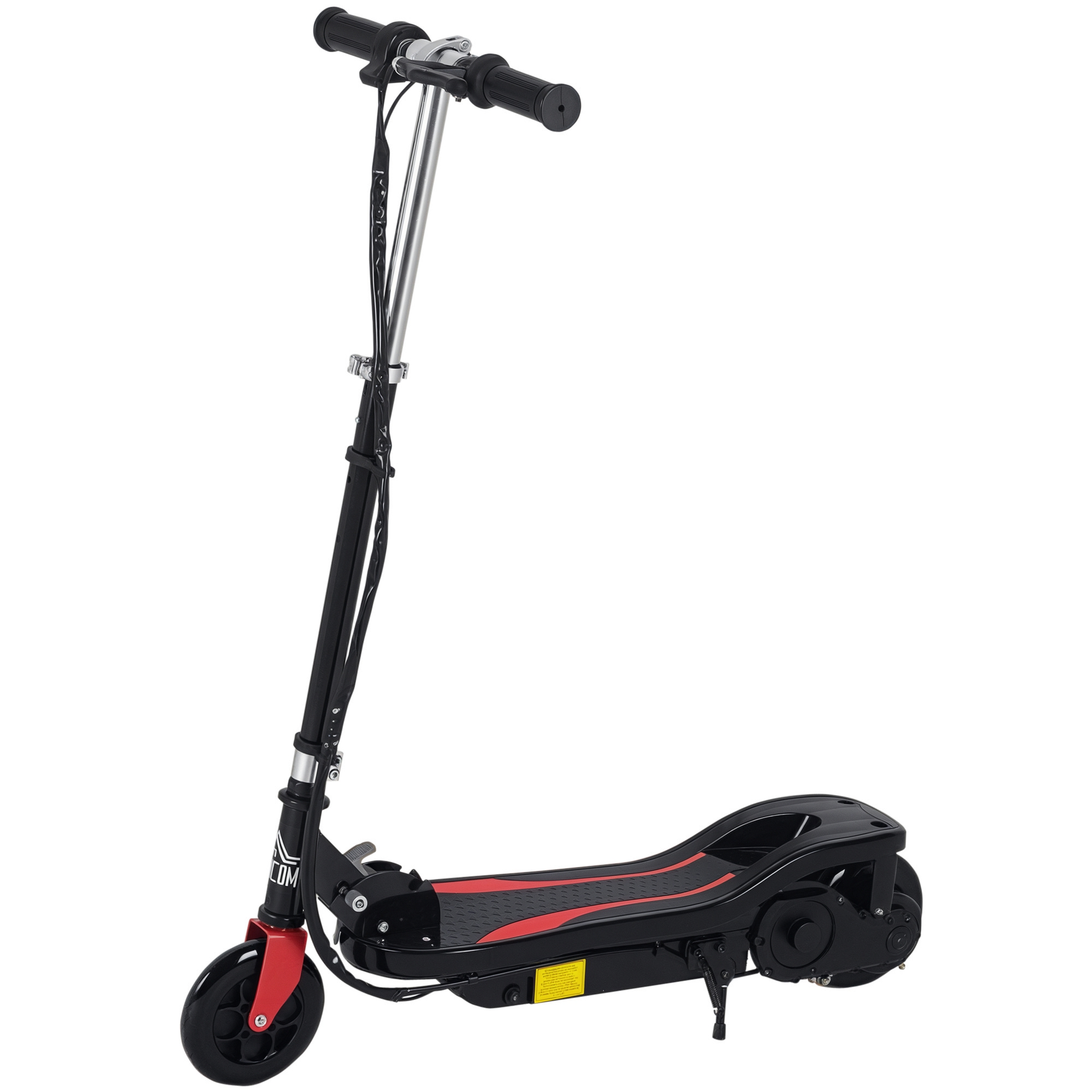 HOMCOM Patinete Scooter Eléctrico Plegable para Niños y Adolescentes Máx. 50 kg con Altura Ajustable Interruptor 75x36x82-93 cm Negro | Aosom España