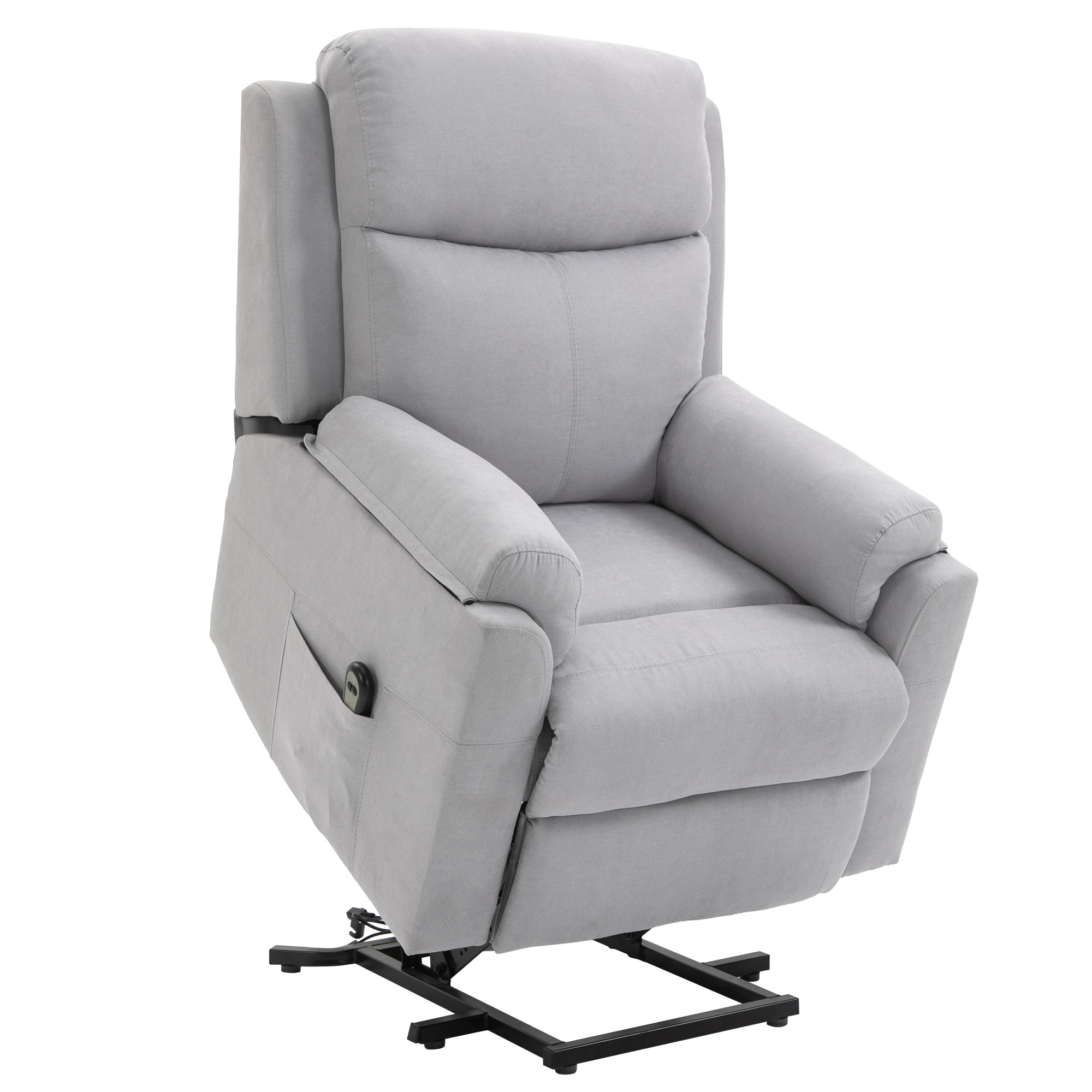 HOMCOM - Fauteuil De Massage électrique Avec Vibration, Chauffage Lombaire Et Inclinaison Manuelle, Gris