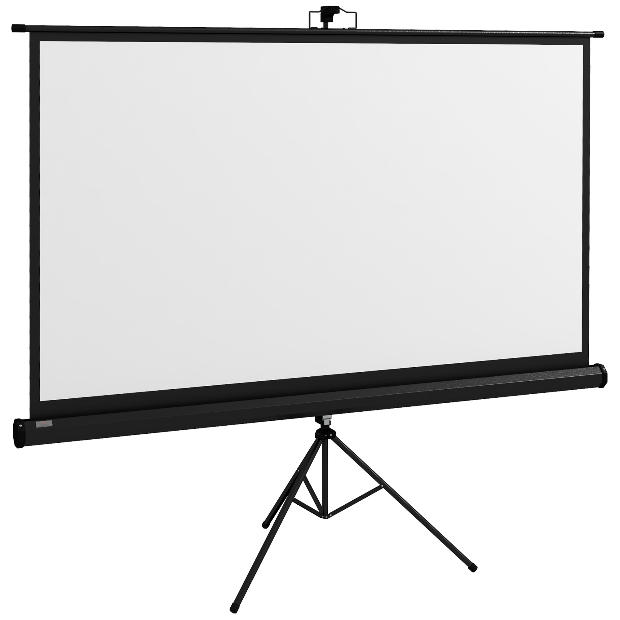 HOMCOM Projektorleinwand 84 Zoll 4K HD 16:9 mit Verstellbarem Faltbarem Ständer, Tragbare Metallprojektorleinwand, Betrachtungswinkel von 160 Grad, für Zuhause, Heimkino, Draußen, Schwarz Aosom