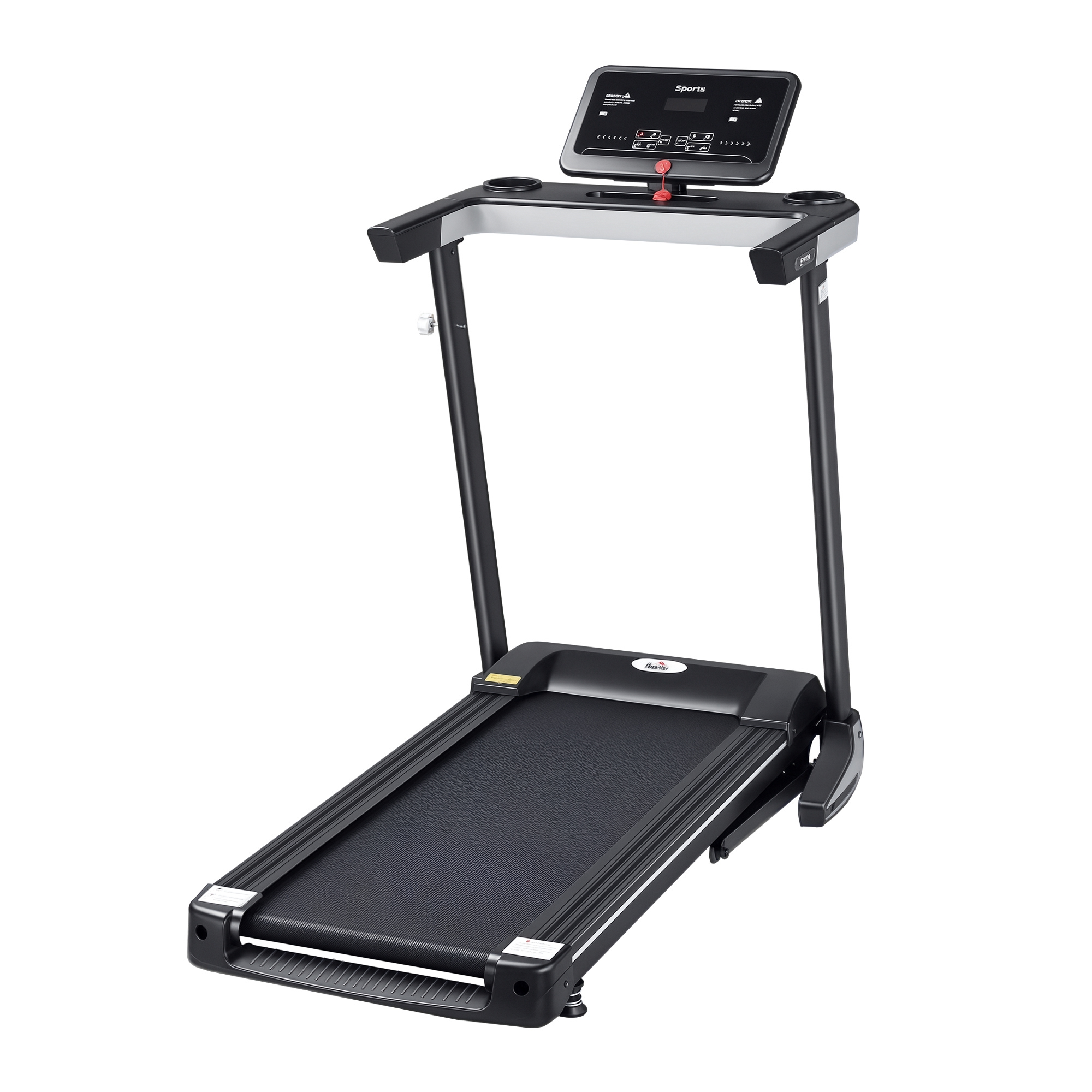 Image of HOMCOM Tapis Roulant Elettrico Pieghevole Salvaspazio, Tapis Roulant Professionle con 12 Programmi Preimpostati e Schermo Nero Aosom006