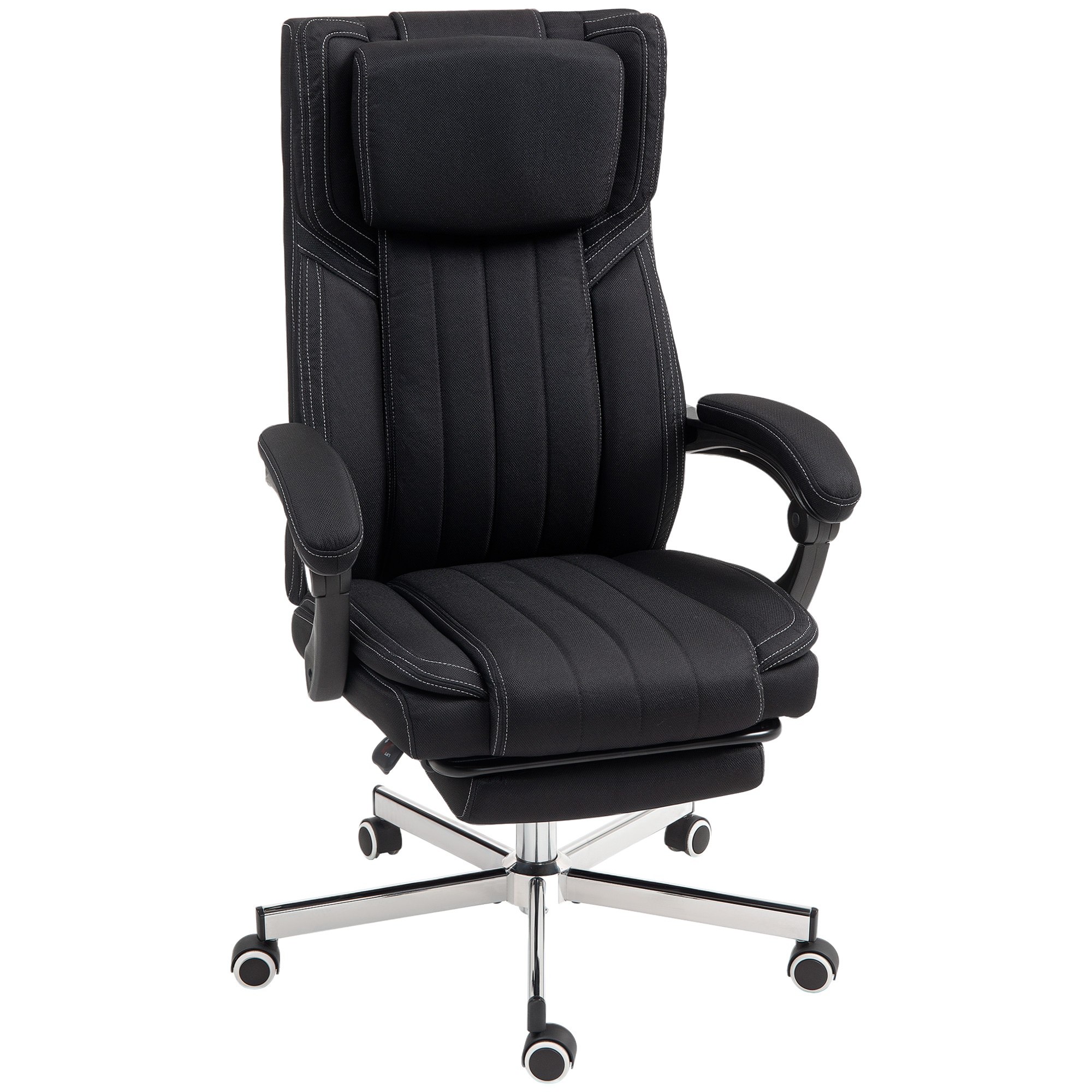 Chaise de bureau siège pivotant dossier inclinable hauteur réglable noir
