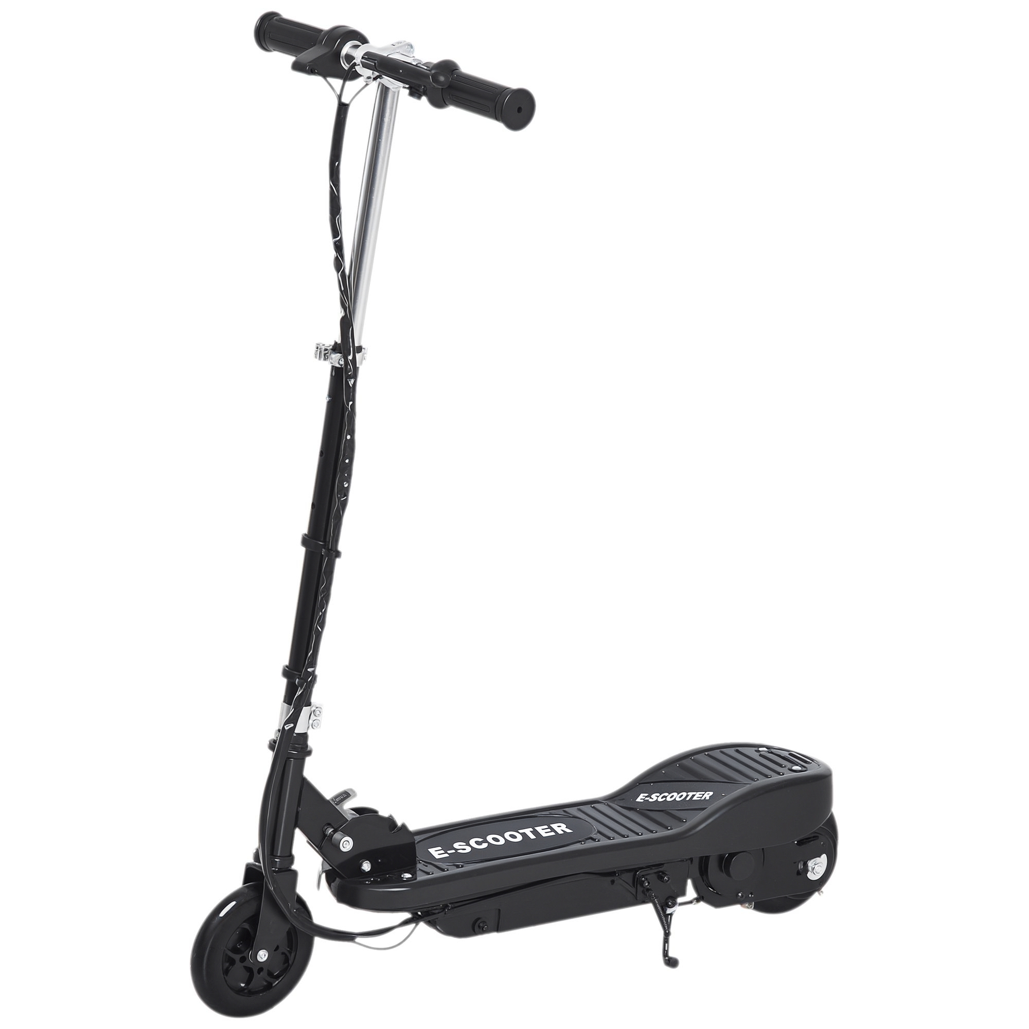 HOMCOM Monopattino Elettrico per Bambini Pieghevole 120W Velocità Max 12km/h Portata 50kg 74x36x73-91cm Nero Aosom