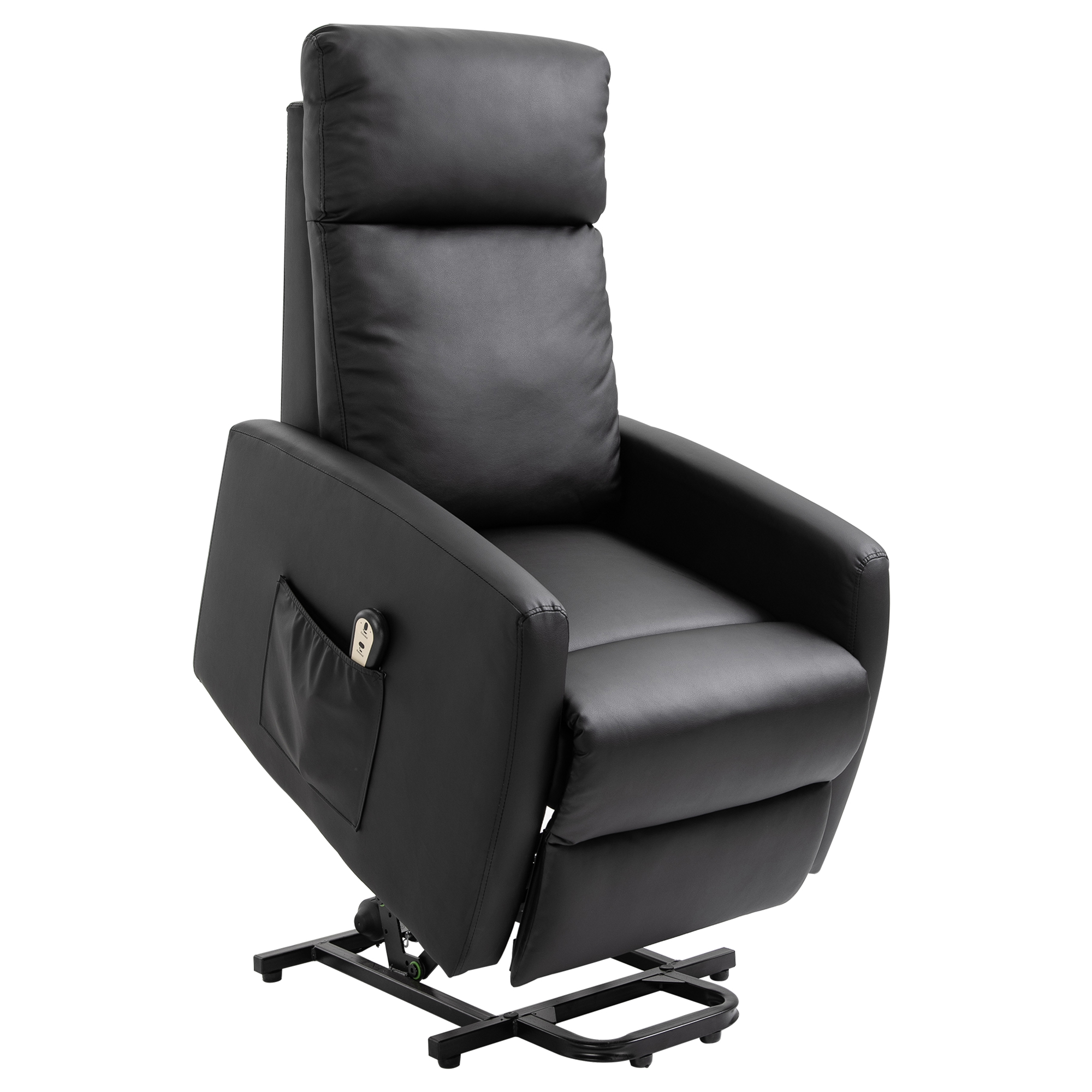 HOMCOM Sillón Levanta Personas Sillón Relax Eléctrico Sillón Elevador Reclinable 145° con Control Remoto 67x95x105 cm Negro | Aosom España
