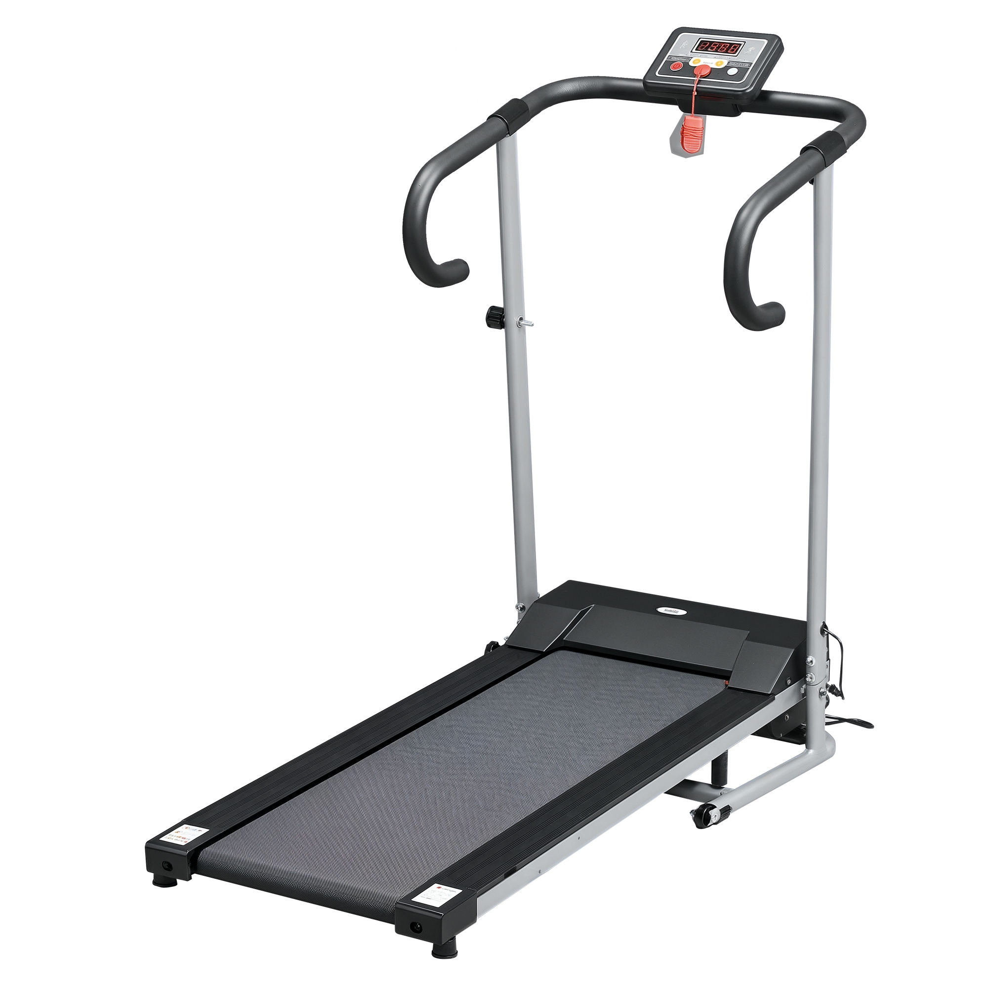 Image of HOMCOM Tapis Roulant Elettrico Pieghevole e Silenzioso con Velocità Regolabile 1-10km/h e Schermo LCD, per Casa e Ufficio, 500W, Nero Aosom006