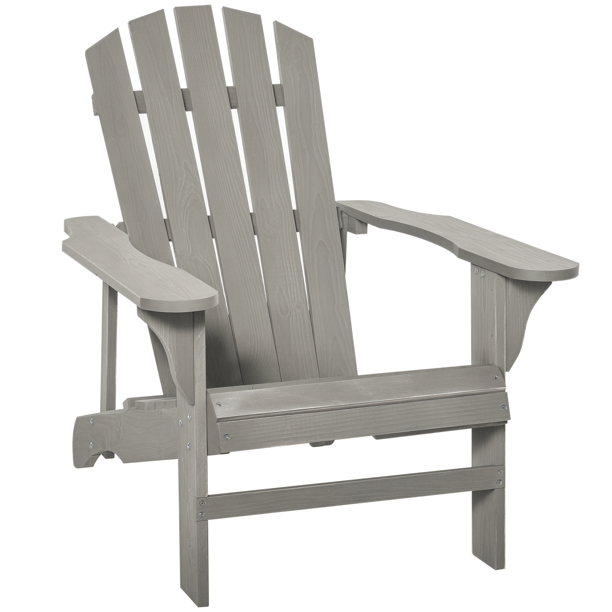 Outsunny Fauteuil de jardin Adirondack chaise longue inclinable max. 150 kg gris clair Outsunny Fauteuil de jardin Adirondack chaise longue inclinable max. 150 kg gris clair