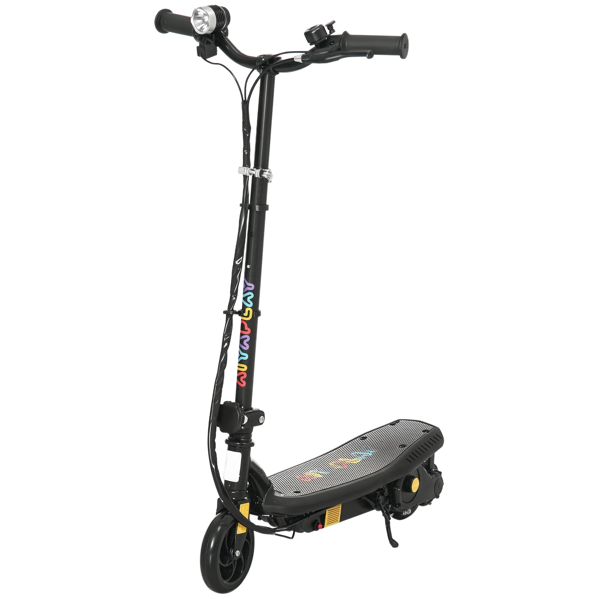 HOMCOM Trottinette électrique régalable en plastique noir incl. avec repose-pieds Aosom France