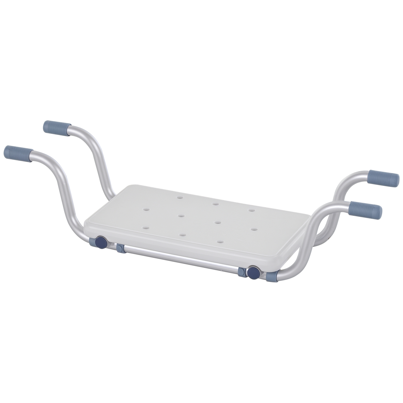 Image of HOMCOM Sedile per Vasca in Lega di Alluminio e Plastica, Mensola per Vasca da Bagno Larghezza Regolabile 71-81cm, Max. Carico 136kg Aosom006