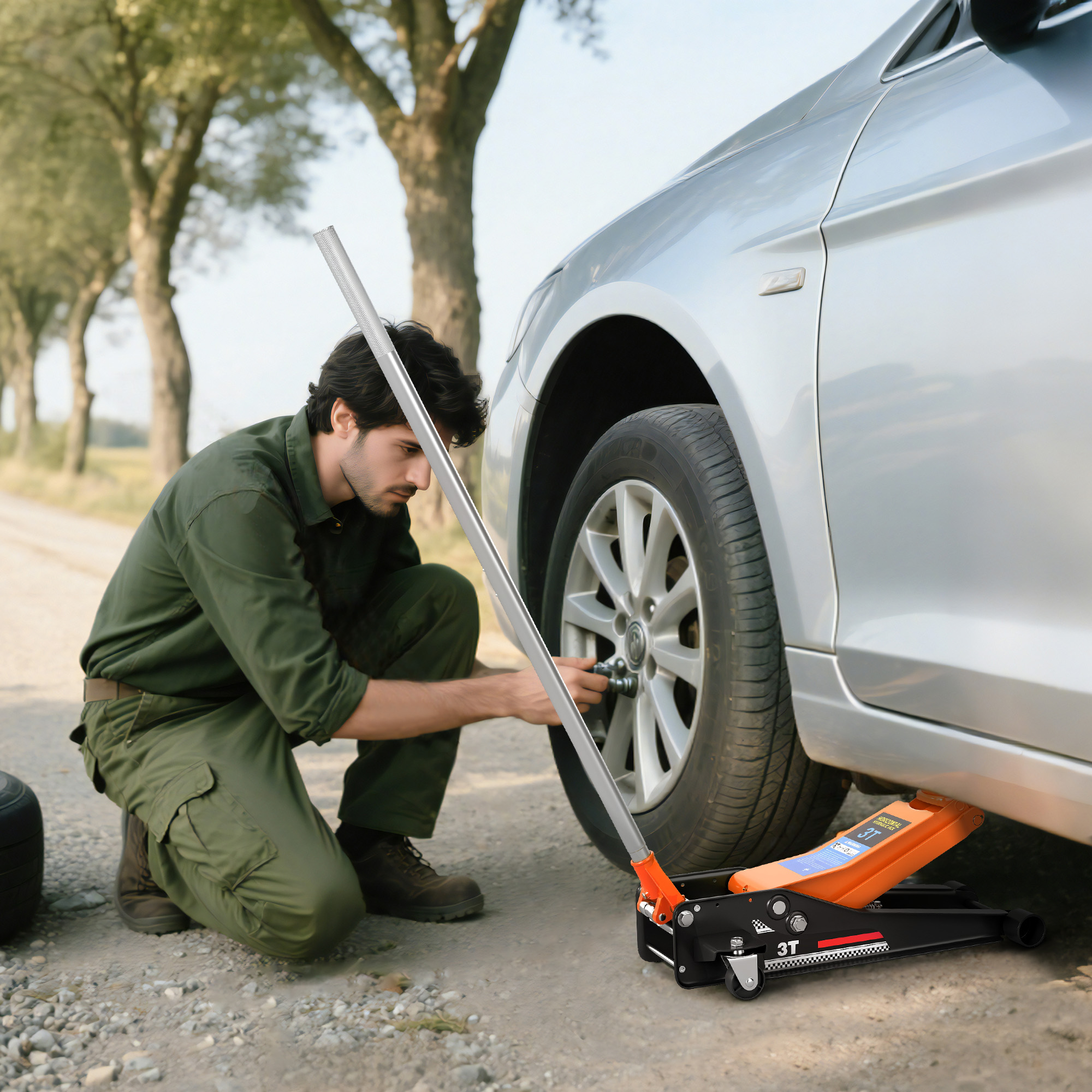 HOMCOM 12 Tonne Hydraulic Bottle Jack with 19-37 cm Lifting Range, Heavy Duty Portable Compact Car Jack Lift with Saddle and 3 Section Handle for Pickup, Truck, Auto Repair Maintenance, Orange
