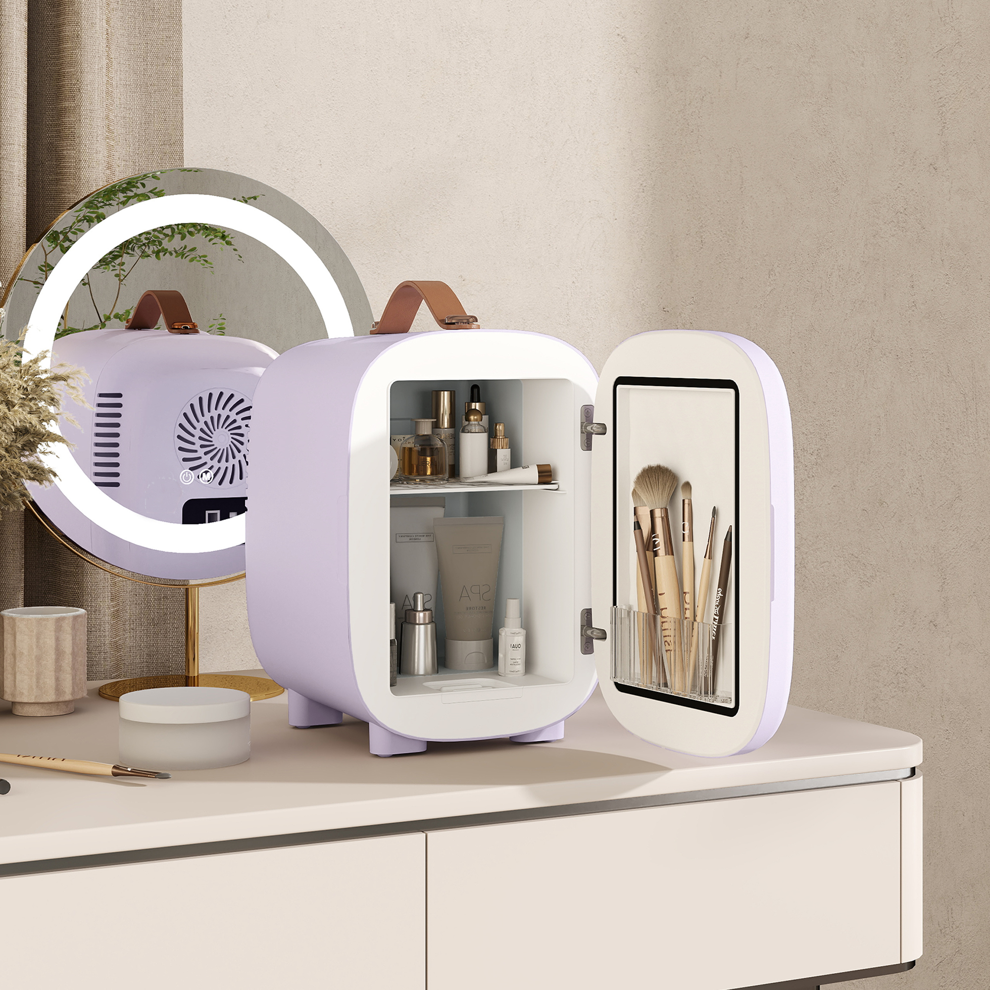HOMCOM Mini-Kühlschrank für Kosmetika 4L Kleiner Extra-leiser Kühlschrank 9 günstig online kaufen