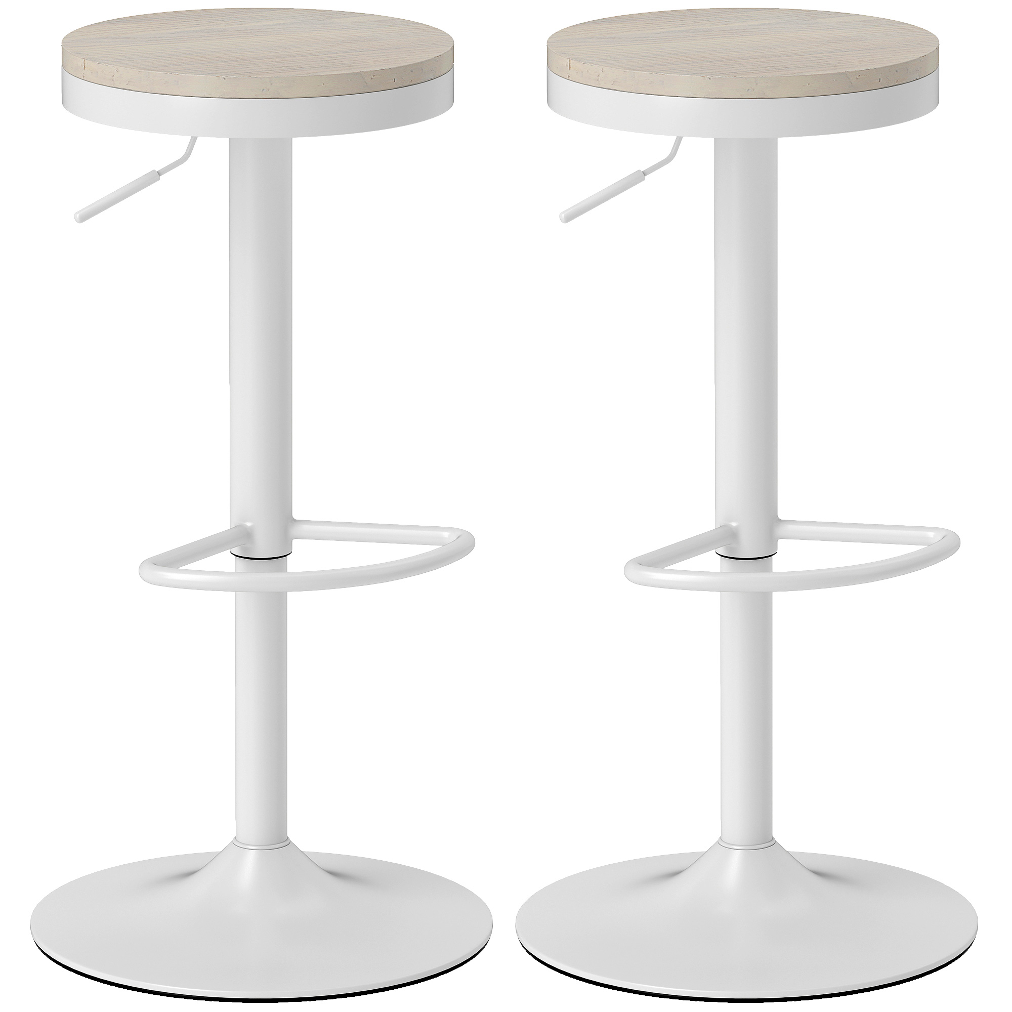 HOMCOM Set mit 2 Barhockern, drehbare Barstühle, moderne Barhocker mit Pini günstig online kaufen
