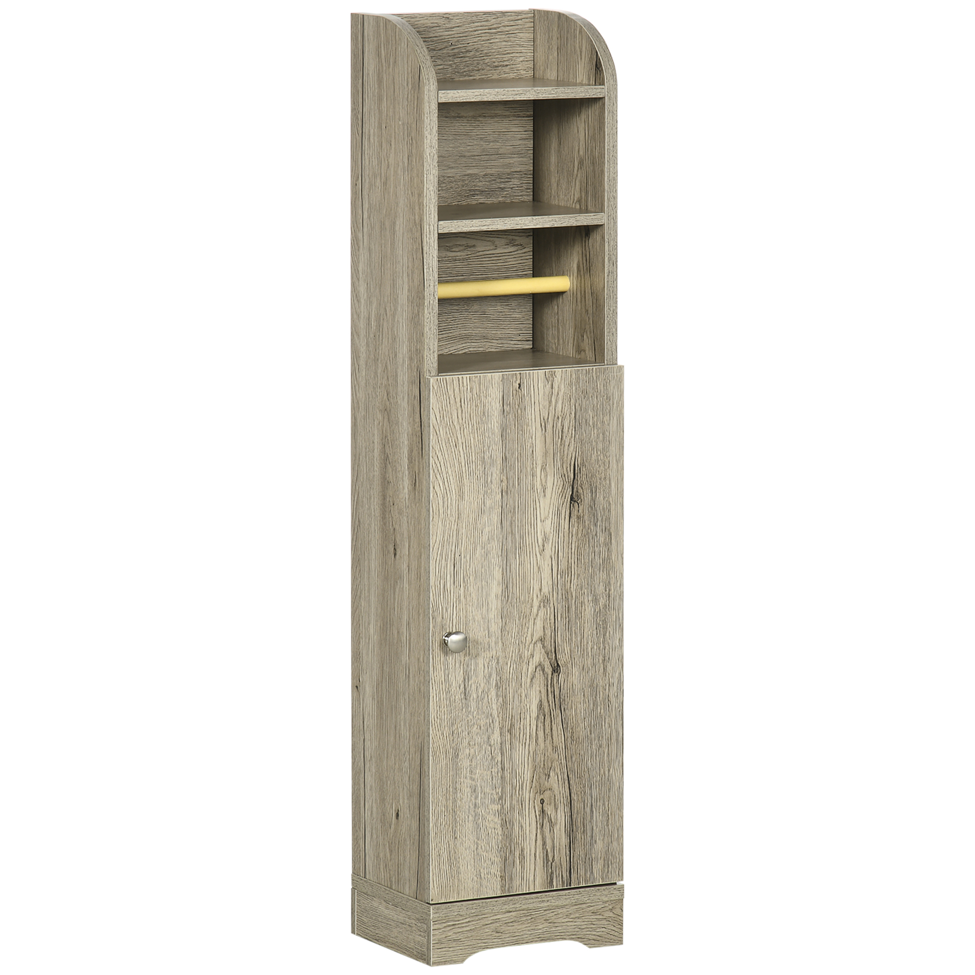 kleankin Meuble bas de salle de bain 1 étagère supérieure ouverte 2 compartiments et 1 placard 23 x 18 x 100 cm gris kleankin Meuble bas de salle de bain 1 étagère supérieure ouverte 2 compartiments et 1 placard 23 x 18 x 100 cm gris