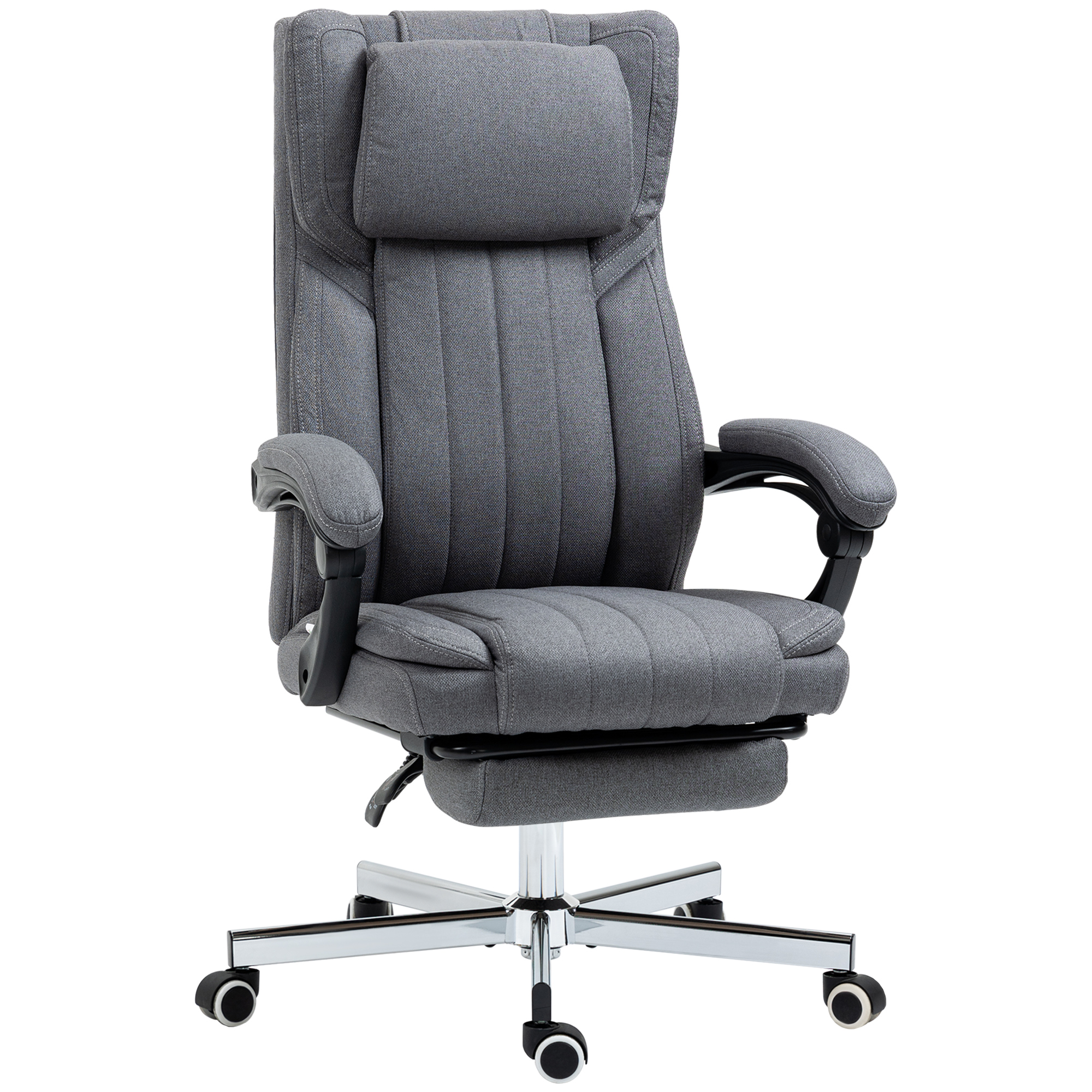 Vinsetto Chaise de bureau, fauteuil de bureau en velours, siège pivotant à 360°, réglable en